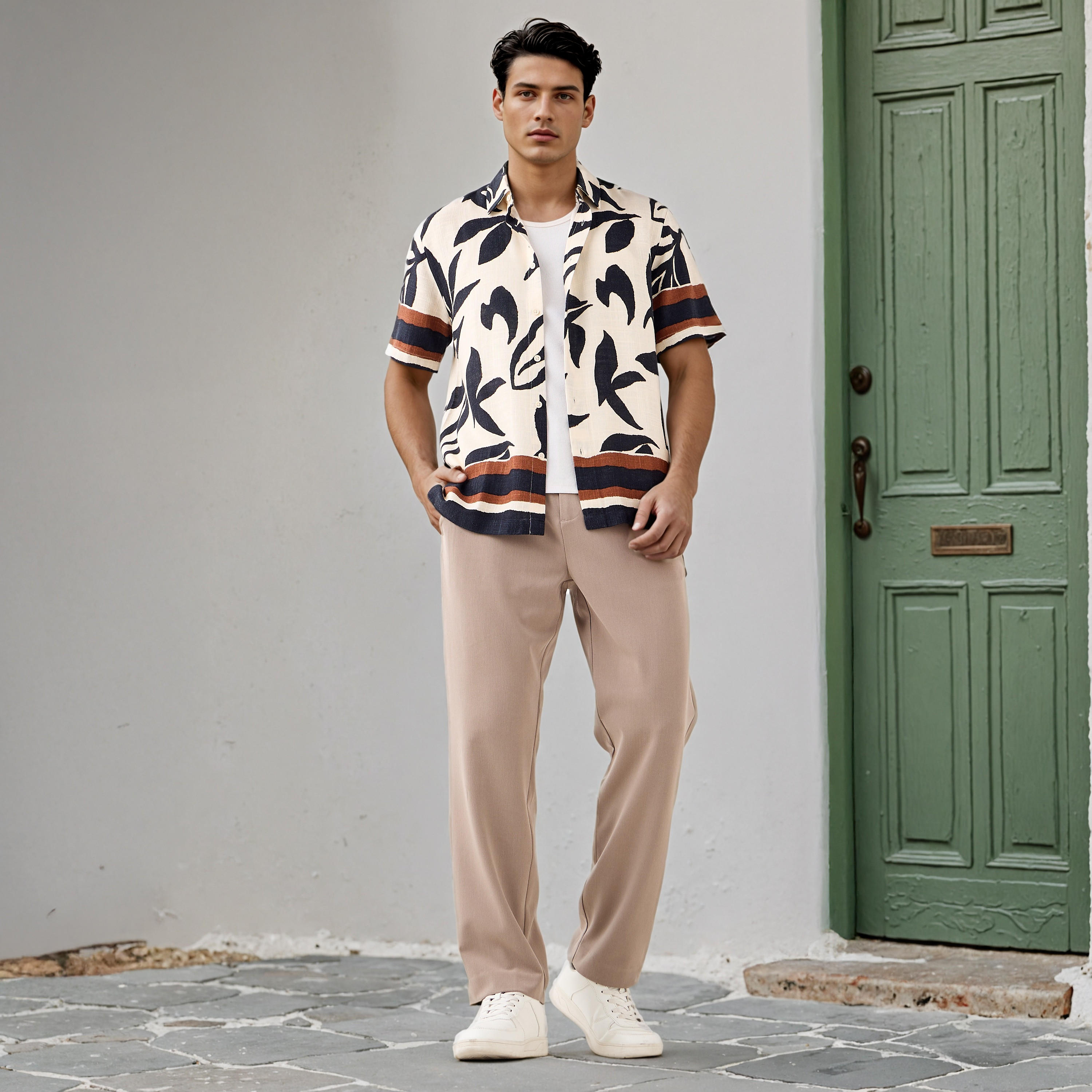 بنطلون بقصة عادية وجيوب-men-clothing-bottoms-trousersandchinos-trousers-image-2