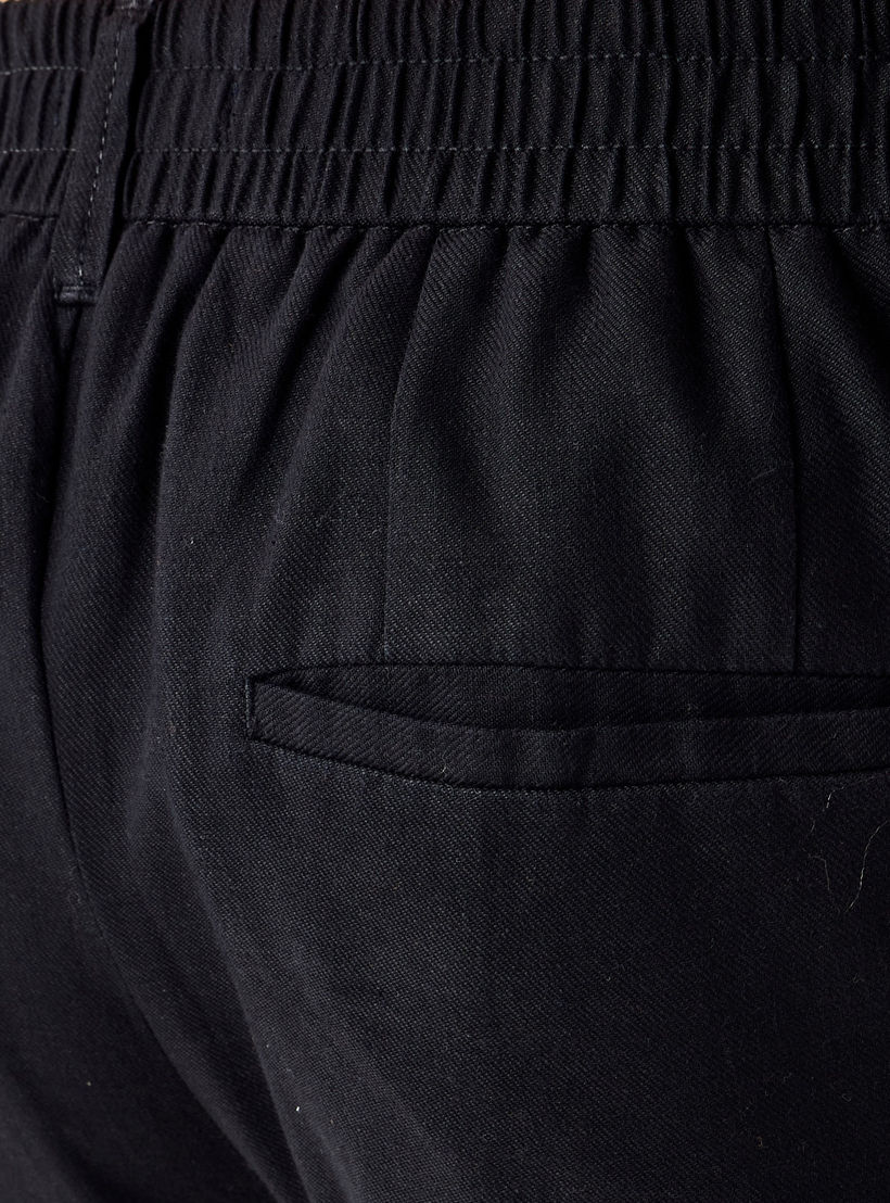 Relaxed Fit Pleated Linen Flexi Waist Trousers-men-clothing-bottoms-trousersandchinos-trousers-image-5