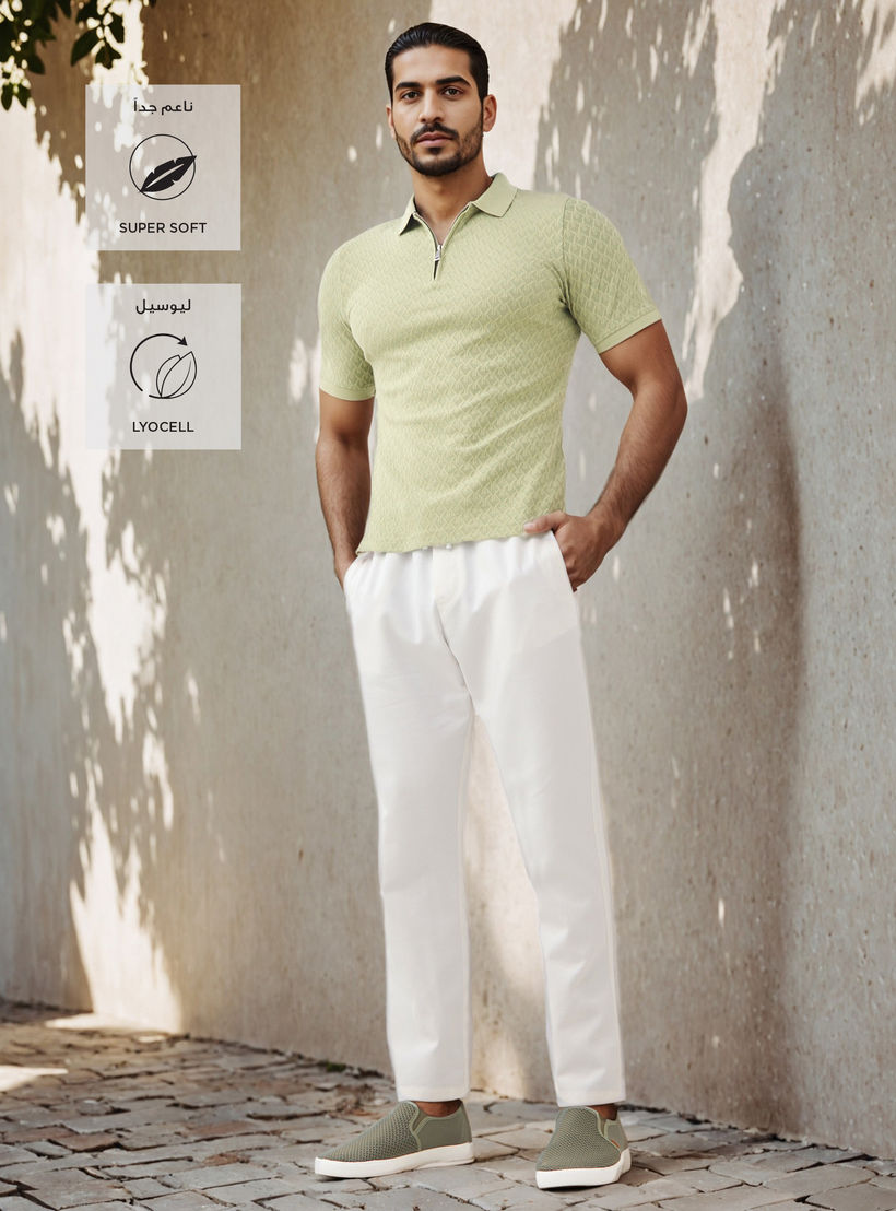 بنطلون بقصّة عادية وخصر مطاطي-men-clothing-bottoms-trousersandchinos-trousers-image-2