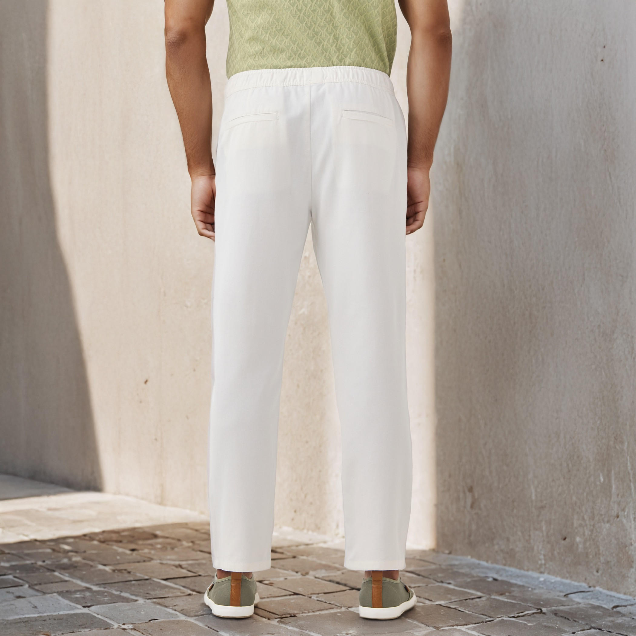Regular Fit Flexi Waist Trousers-men-clothing-bottoms-trousersandchinos-trousers-image-3