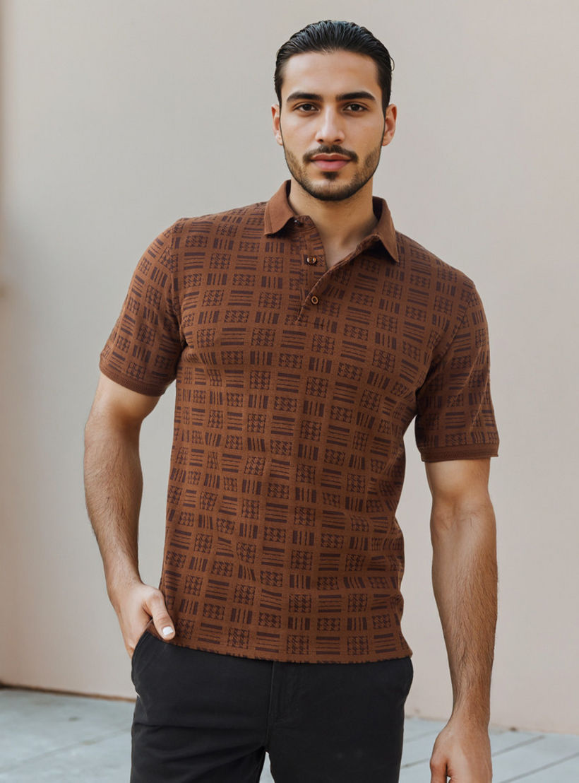Textured Jacquard Polo T-shirt-men-clothing-tshirtsandpolos-polos-image-1