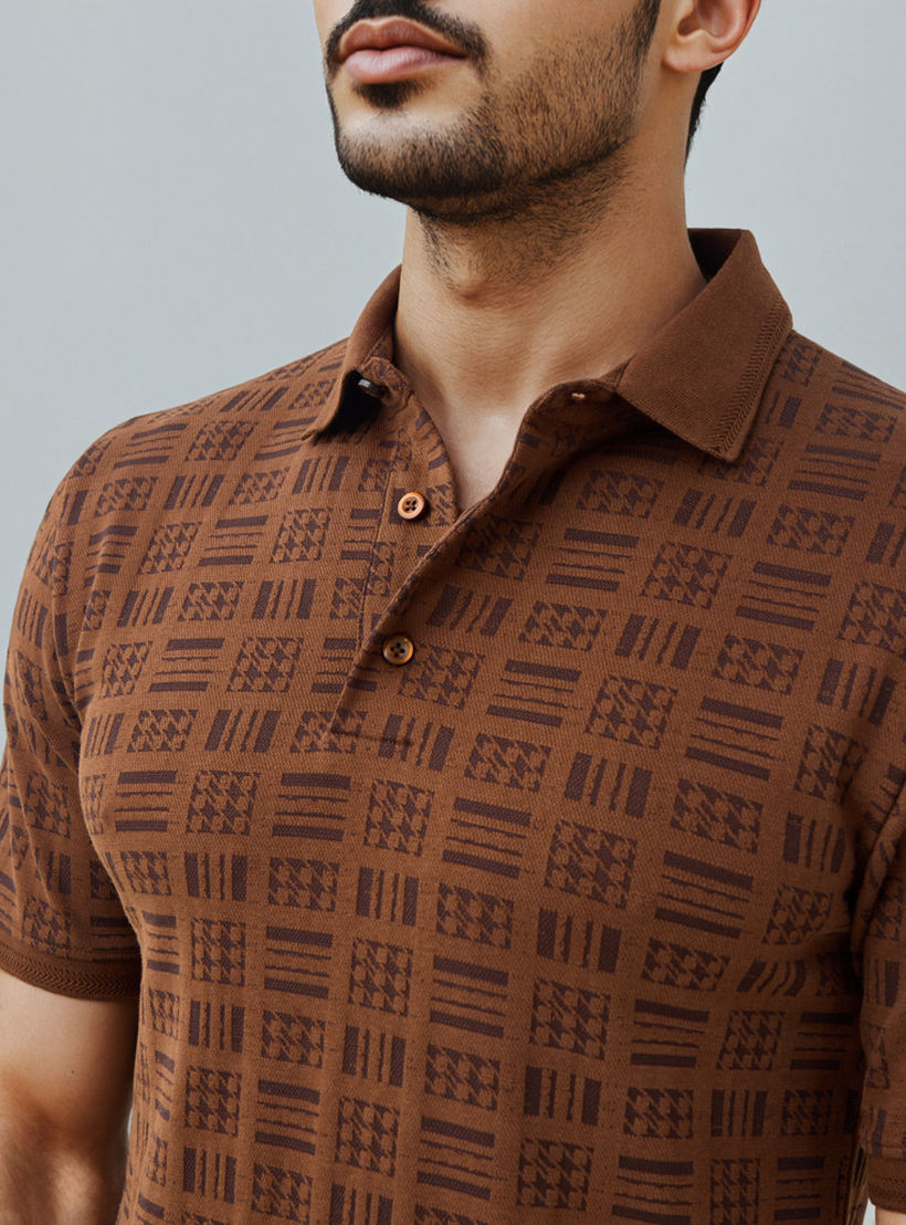 Textured Jacquard Polo T-shirt-men-clothing-tshirtsandpolos-polos-image-4