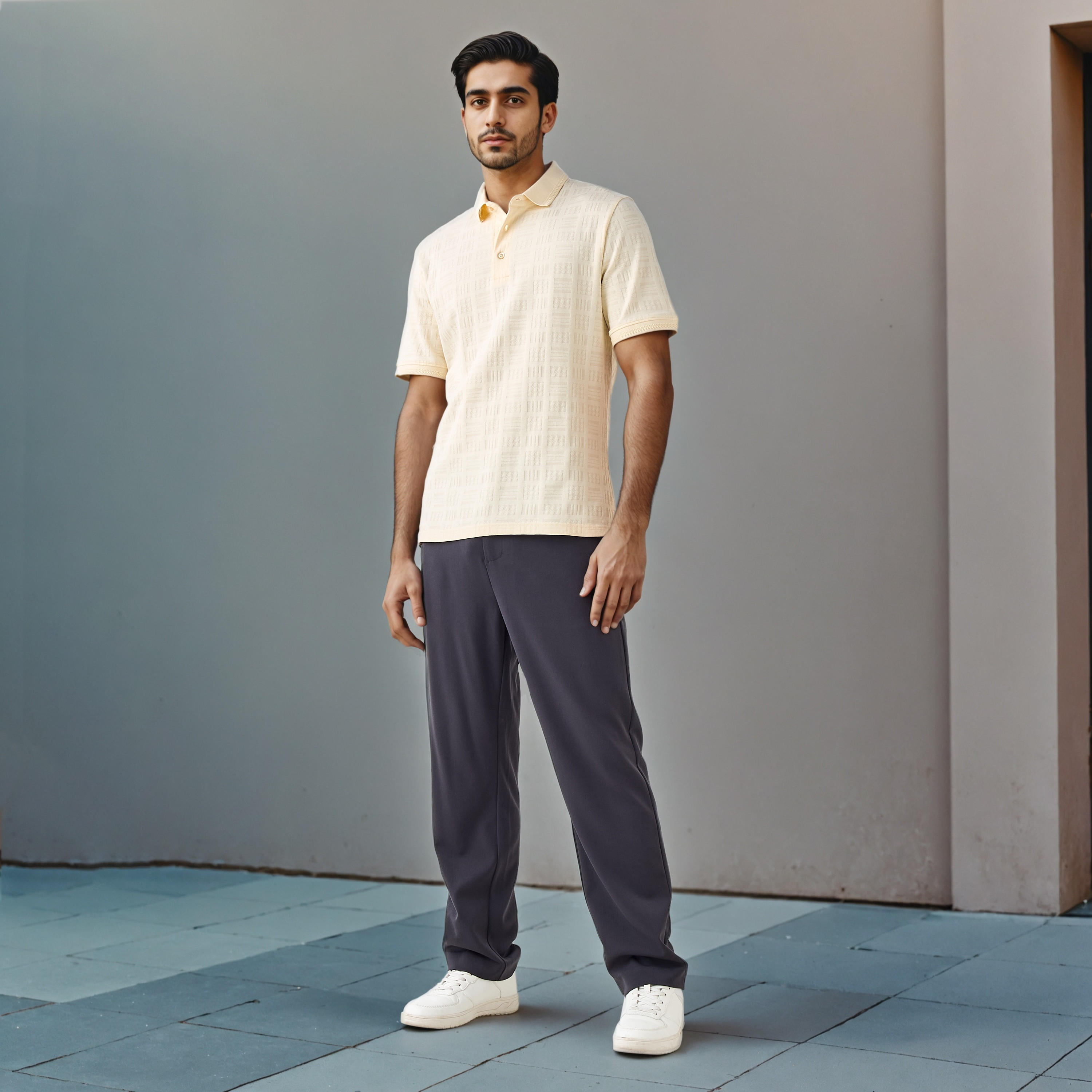 تيشيرت بولو جاكار بارز الملمس-men-clothing-tshirtsandpolos-polos-image-2