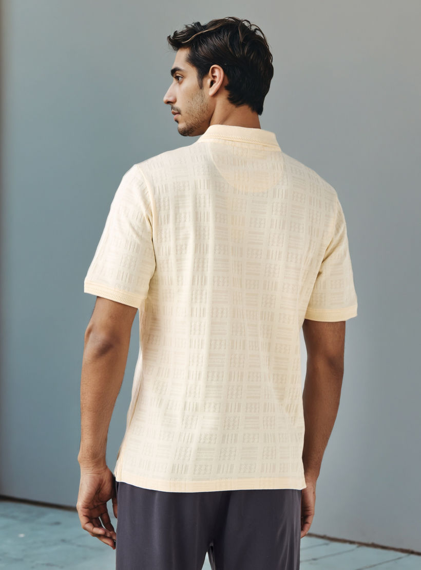 تيشيرت بولو جاكار بارز الملمس-men-clothing-tshirtsandpolos-polos-image-3