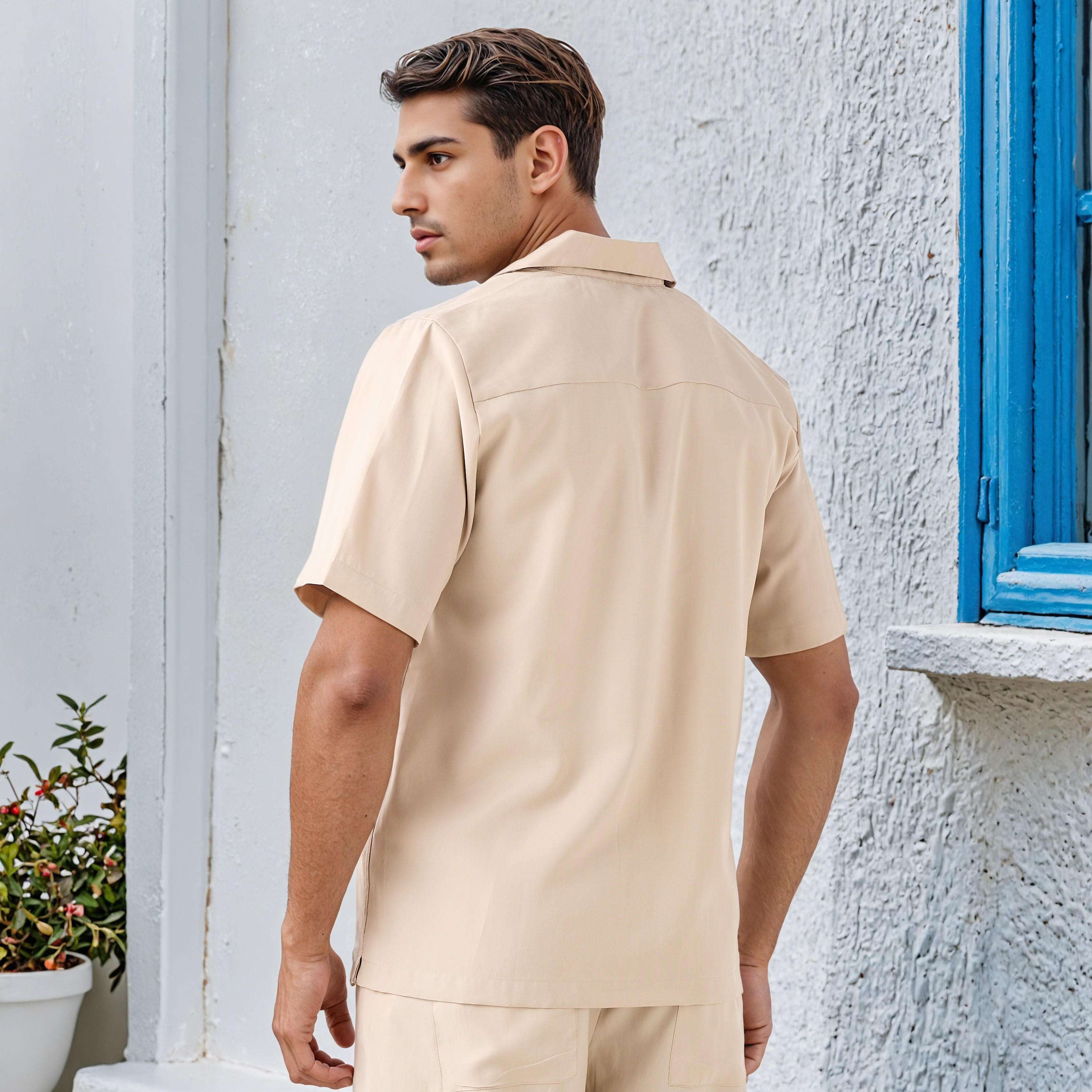 قميص بياقة ريزورت وقصّة عادية-men-clothing-shirts-image-3