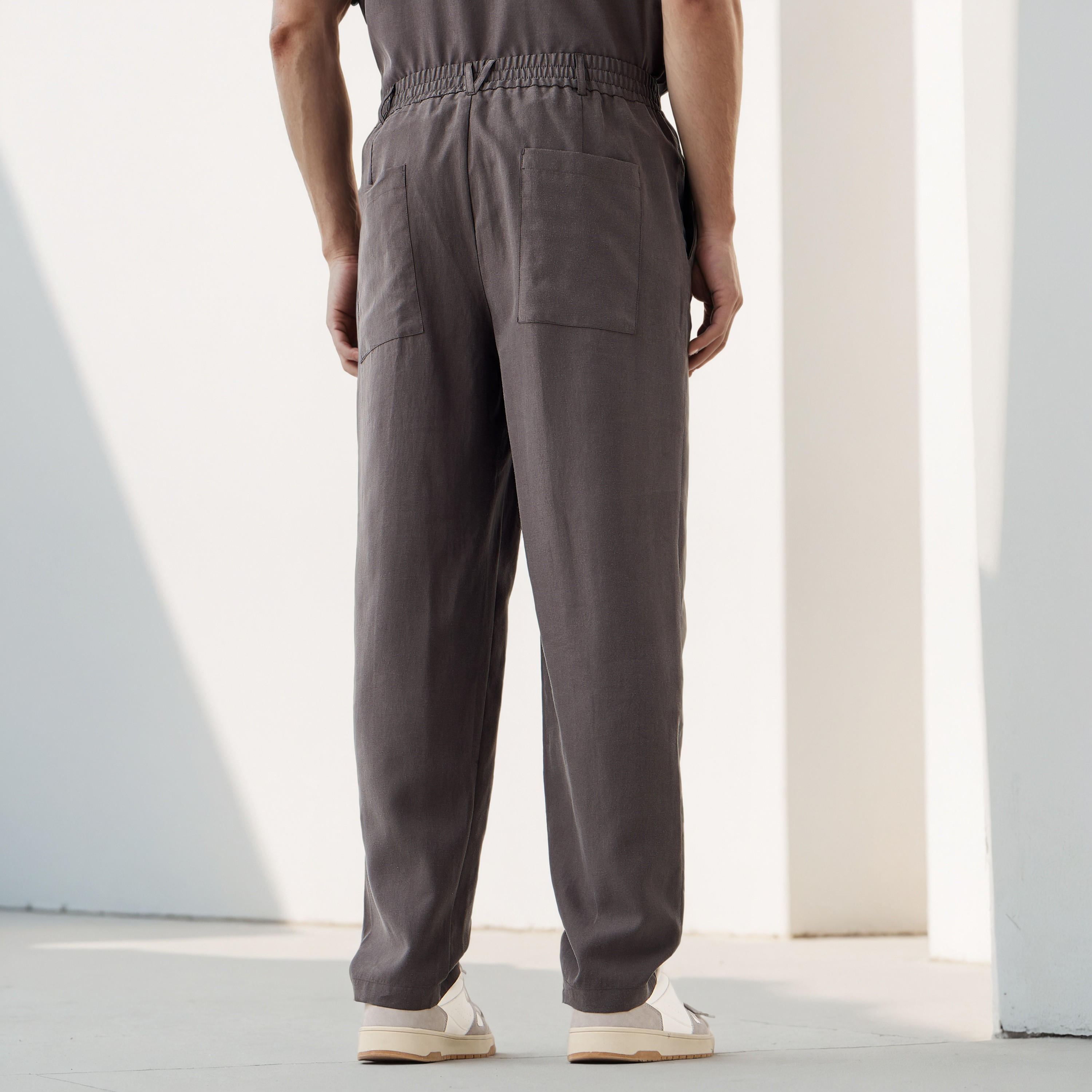 Regular Fit Flexi Waist Trousers-men-clothing-bottoms-trousersandchinos-trousers-image-3