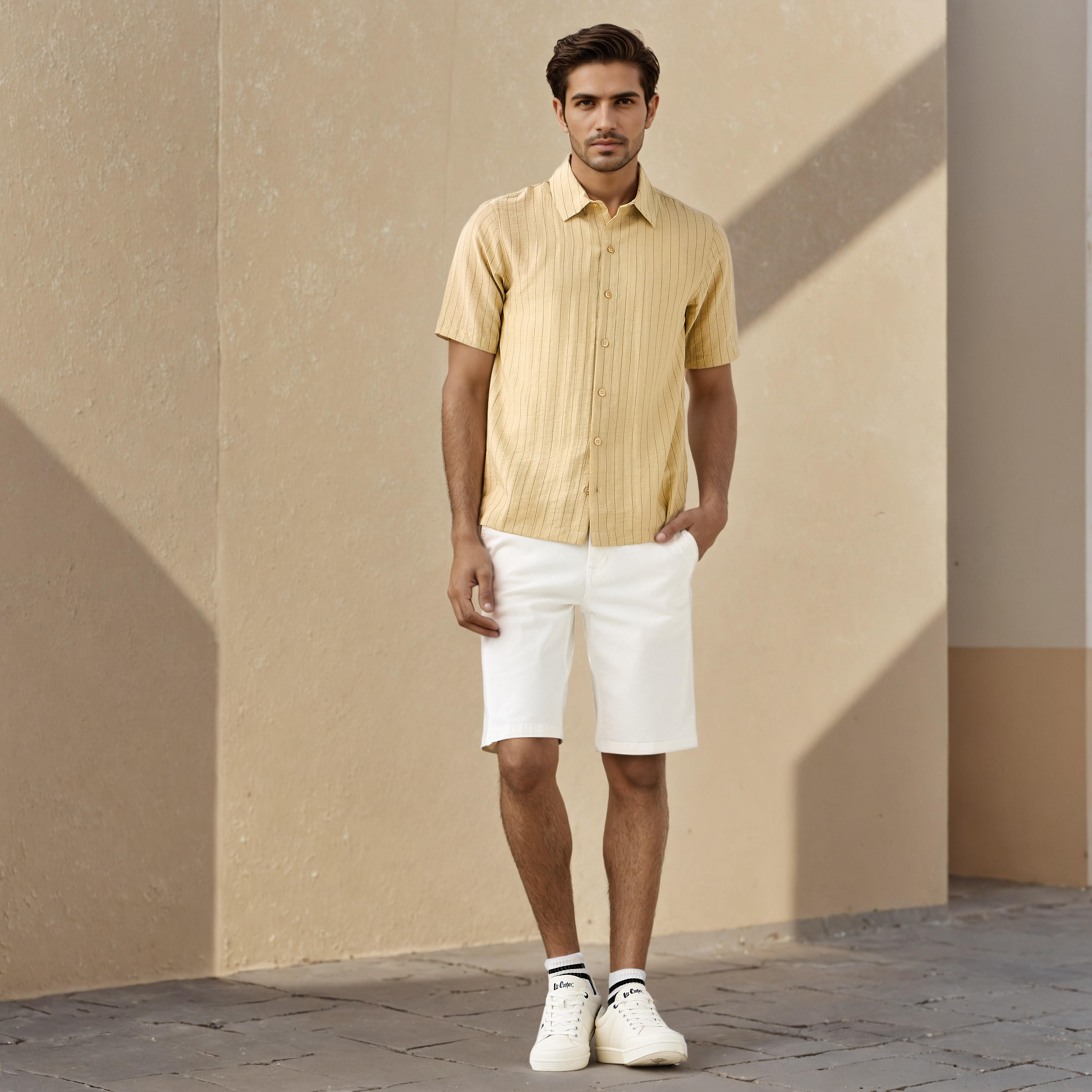 Striped Relaxed Fit Linen Blend Shirt-men-clothing-shirts-image-2