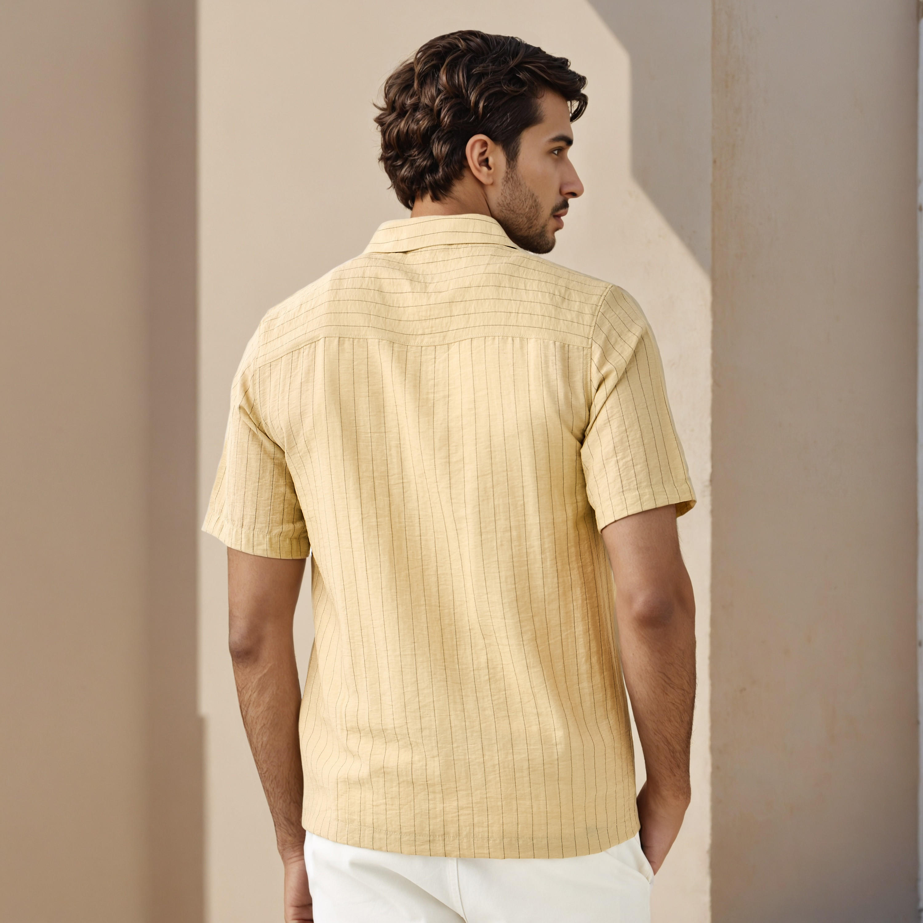 Striped Relaxed Fit Linen Blend Shirt-men-clothing-shirts-image-3