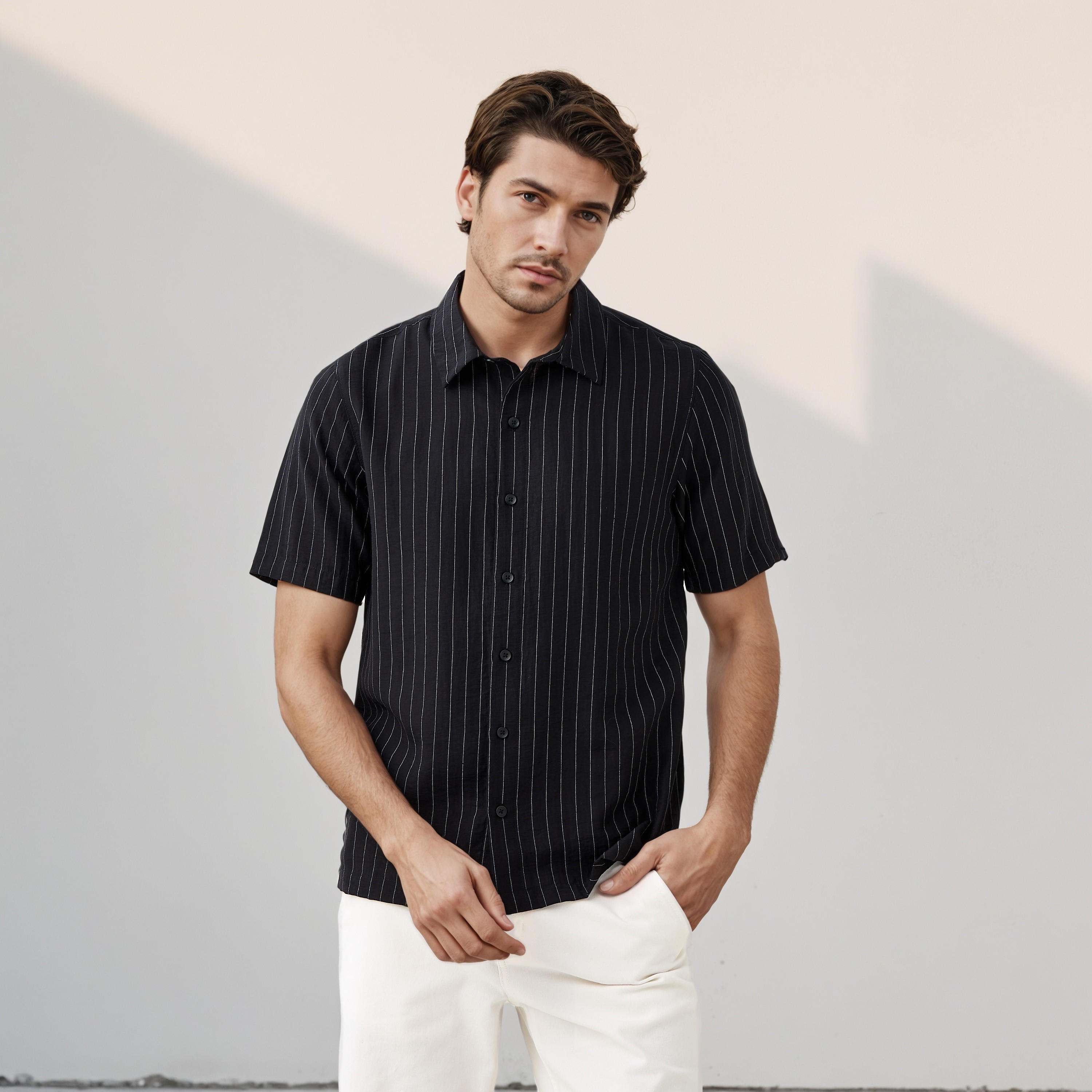 Striped Relaxed Fit Linen Blend Shirt-men-clothing-shirts-image-1