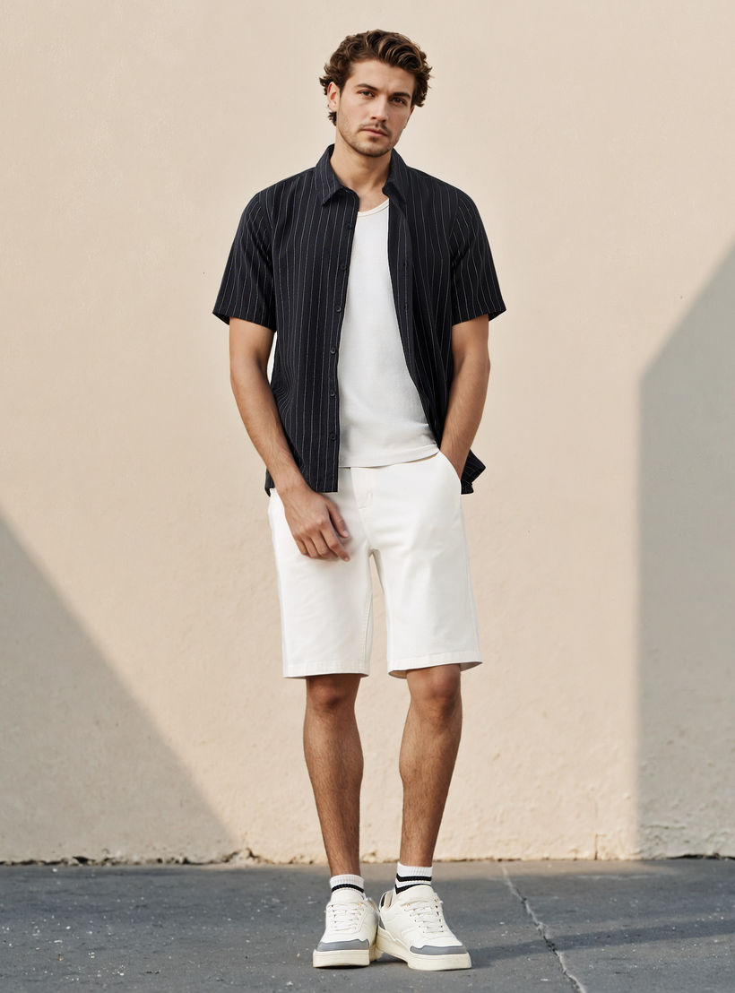 Striped Relaxed Fit Linen Blend Shirt-men-clothing-shirts-image-2