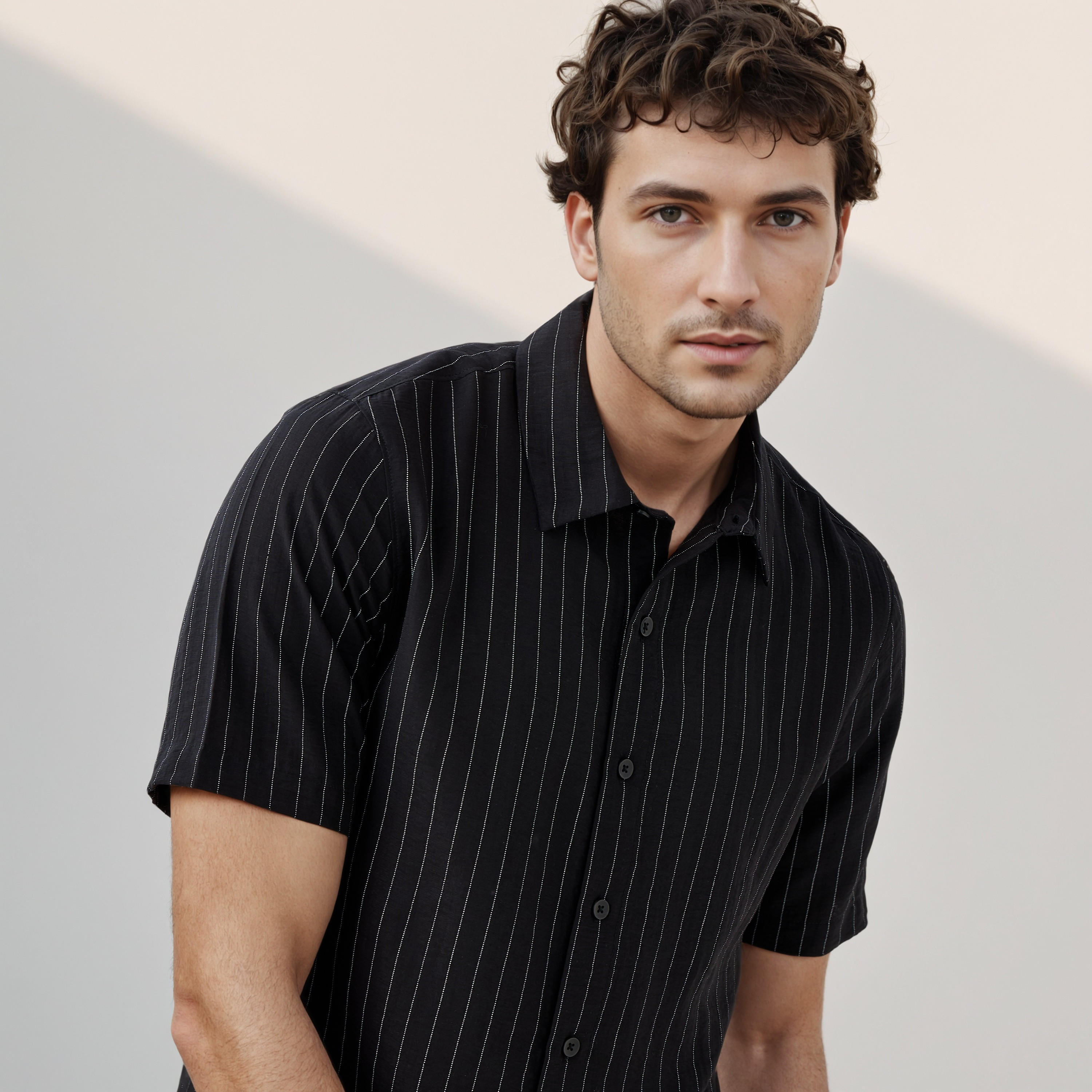 Striped Relaxed Fit Linen Blend Shirt-men-clothing-shirts-image-4