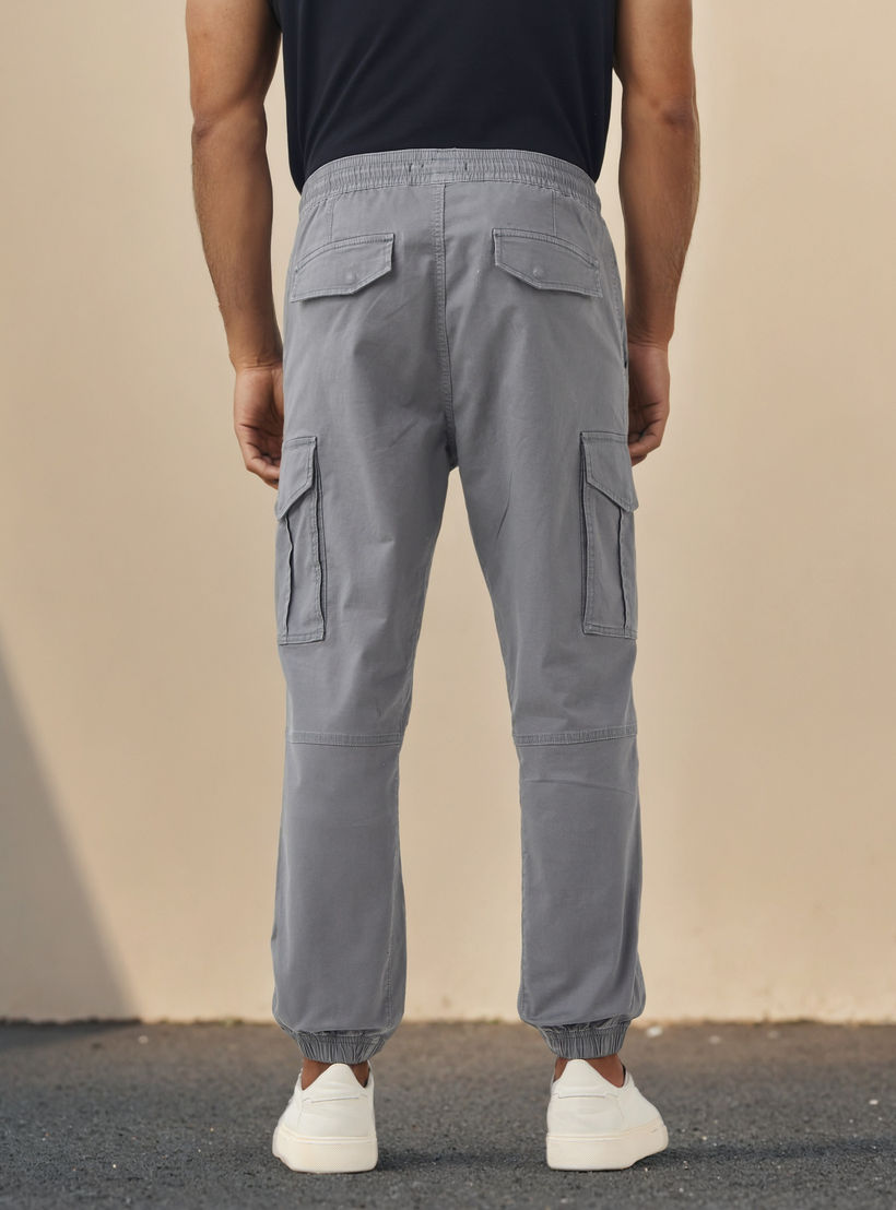 Baggy Cargo Joggers with Flexi Waist and Pockets-men-clothing-bottoms-joggers-image-3