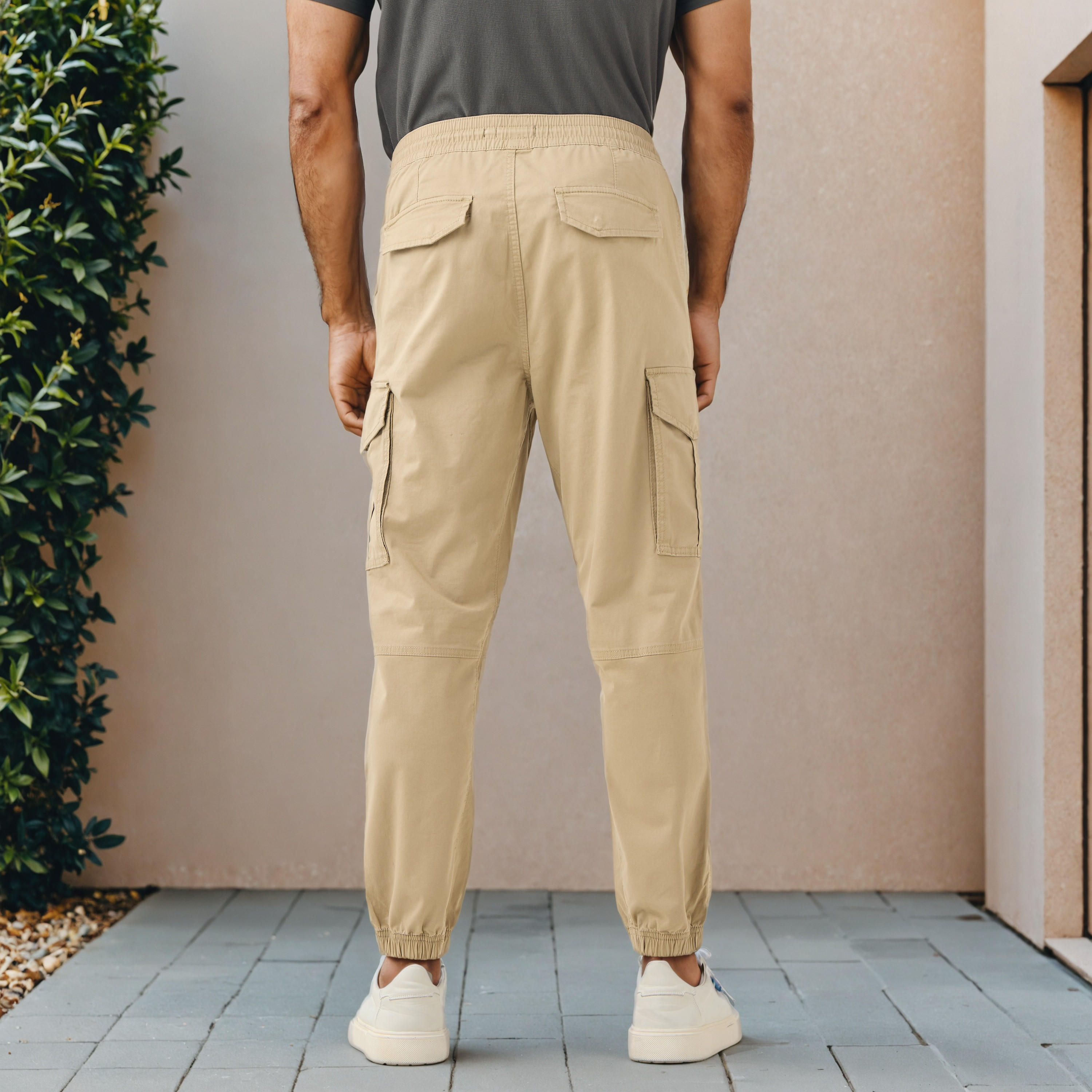 بنطلون رياضي كارجو باجي بجيوب وخصر مطاطي-men-clothing-bottoms-joggers-image-3