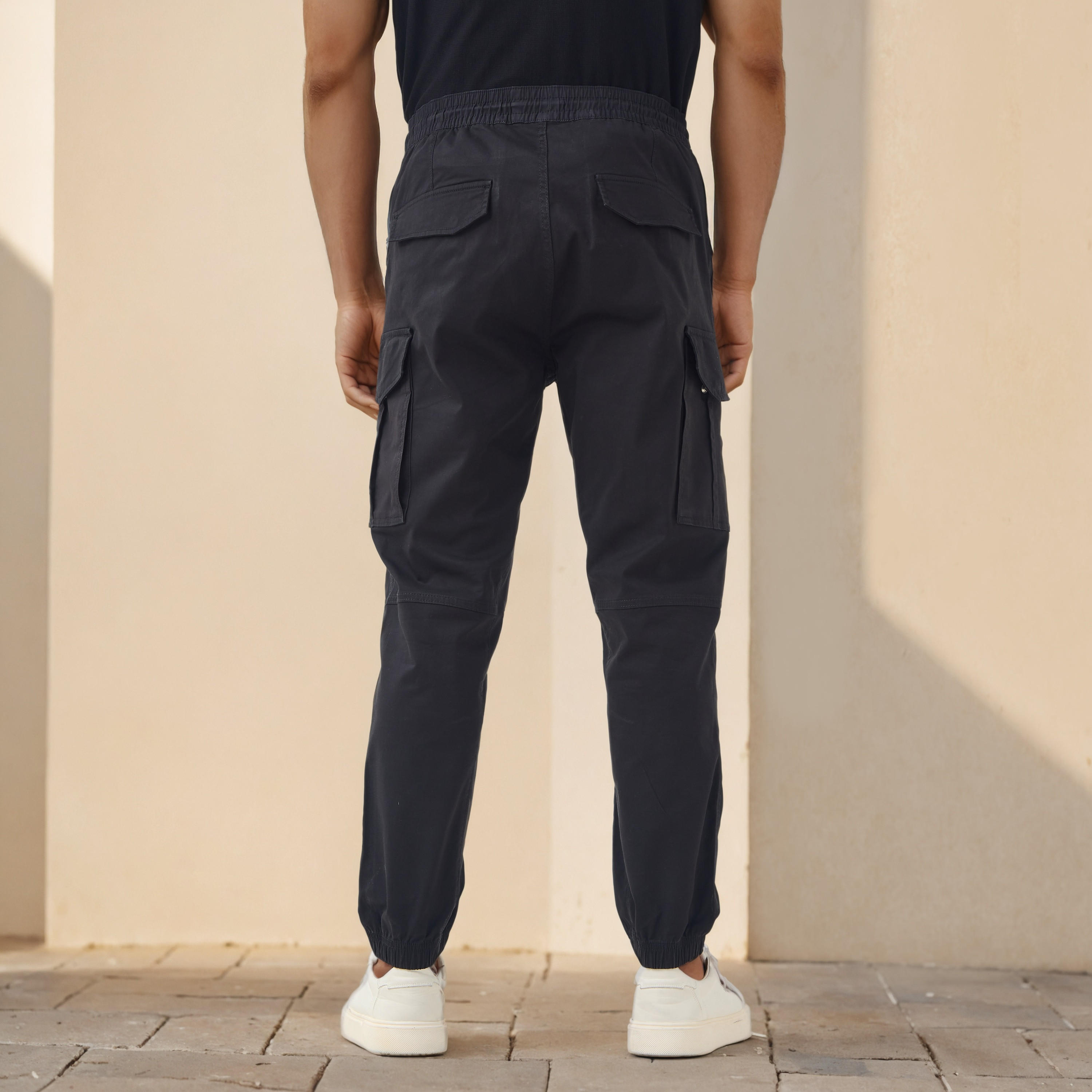 Baggy Cargo Joggers with Flexi Waist and Pockets-men-clothing-bottoms-joggers-image-3