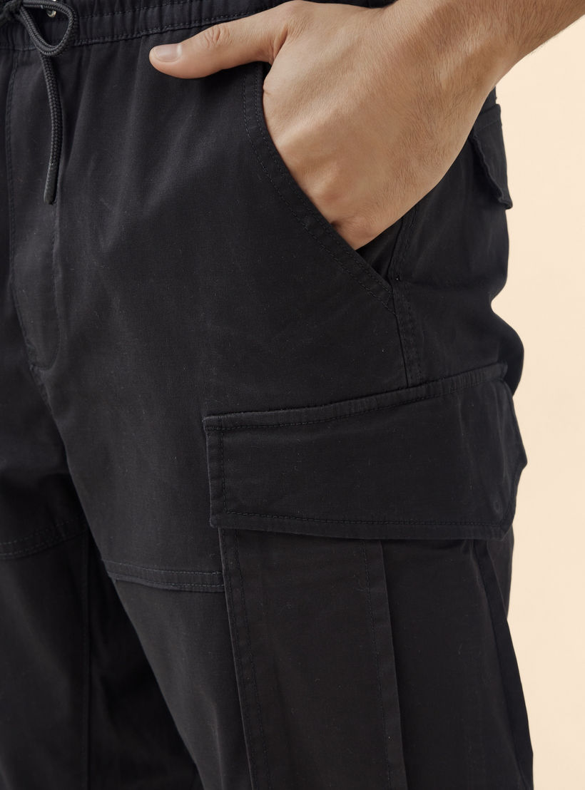 Baggy Cargo Joggers with Flexi Waist and Pockets-men-clothing-bottoms-joggers-image-4