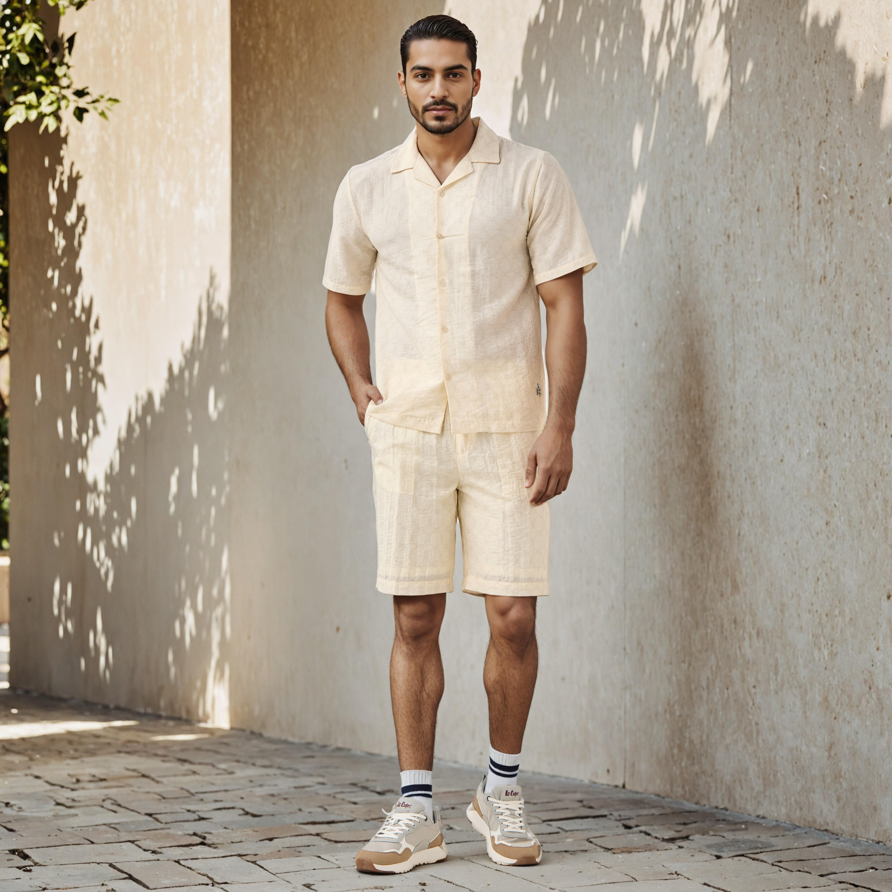 شورت بطبعات شعار وخصر مطاطي من إمبيرور-men-clothing-bottoms-shorts-image-2