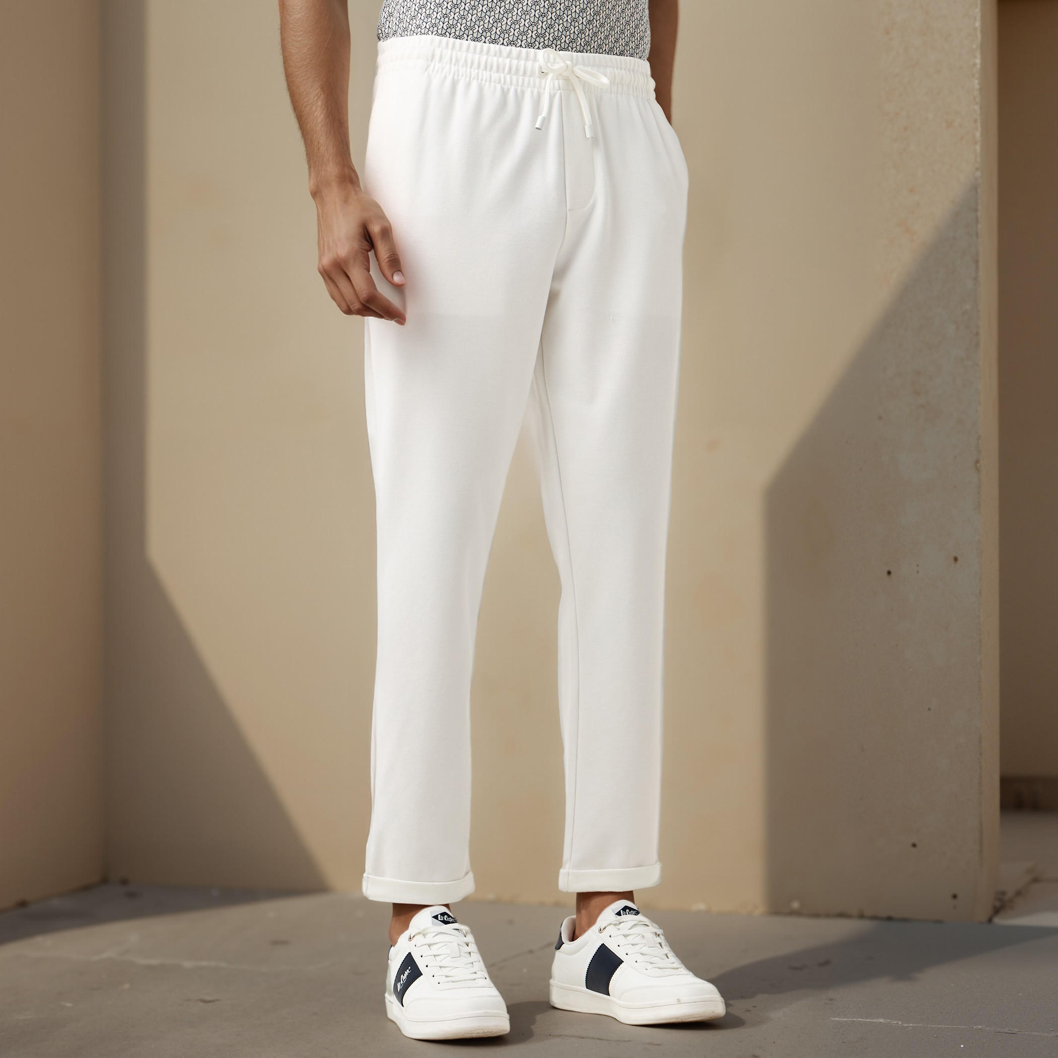 Slim Fit Pique Pull-On Flexi Waist Pants-men-clothing-bottoms-trousersandchinos-trousers-image-1