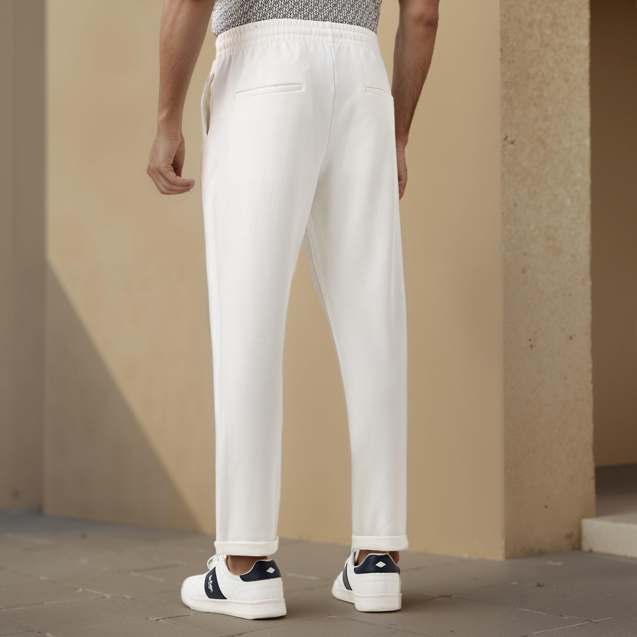 Slim Fit Pique Pull-On Flexi Waist Pants-men-clothing-bottoms-trousersandchinos-trousers-image-3