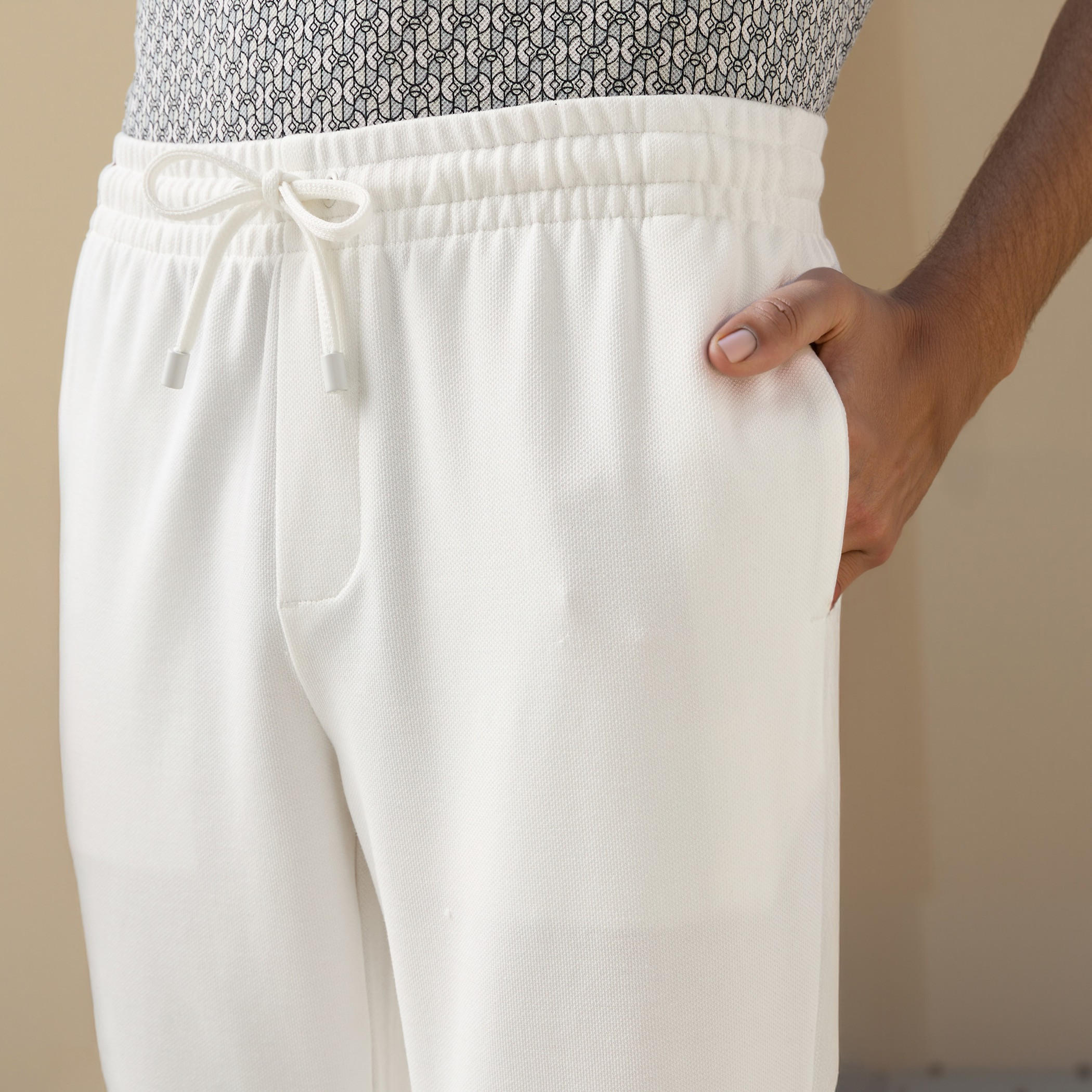Slim Fit Pique Pull-On Flexi Waist Pants-men-clothing-bottoms-trousersandchinos-trousers-image-4