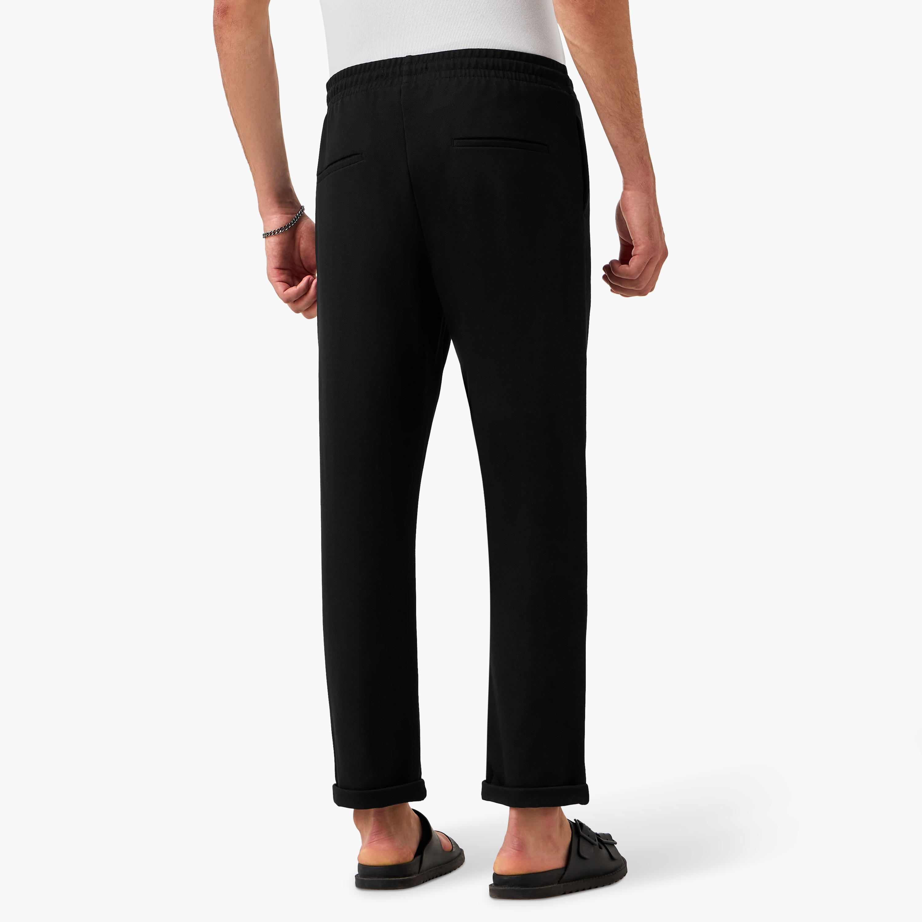 Slim Fit Pique Pull-On Flexi Waist Pants-men-clothing-bottoms-trousersandchinos-trousers-image-3