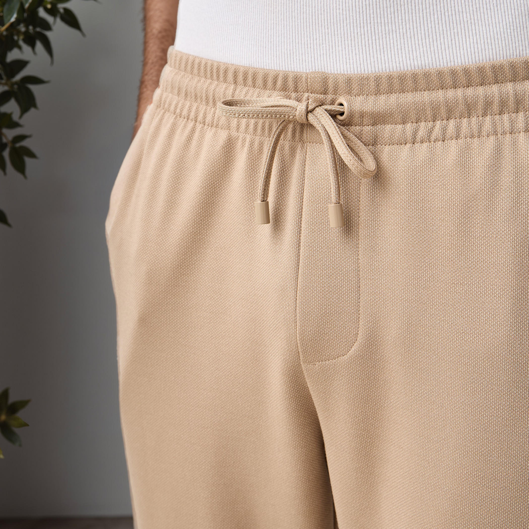 Slim Fit Pique Pull-On Flexi Waist Pants-men-clothing-bottoms-trousersandchinos-trousers-image-4