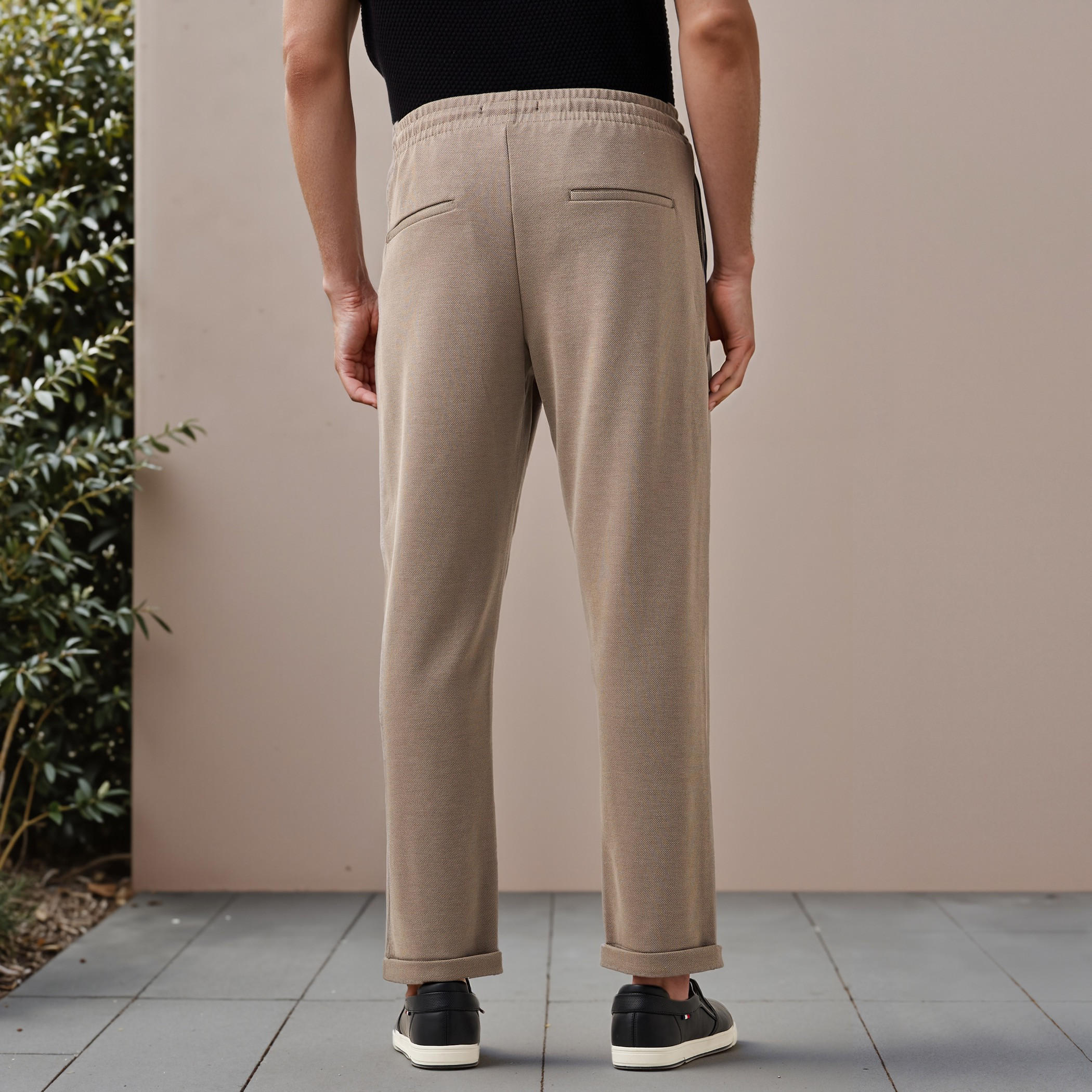 Slim Fit Pique Pull-On Flexi Waist Pants-men-clothing-bottoms-trousersandchinos-trousers-image-3