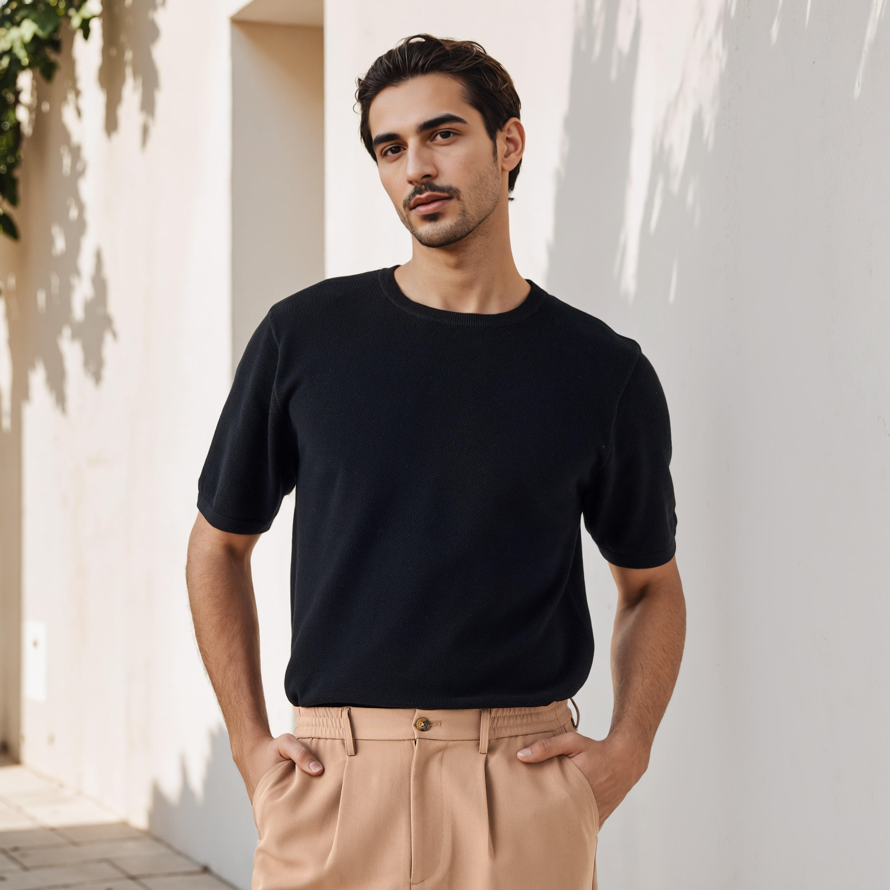 Regular Fit Textured T-shirt-men-clothing-tshirtsandpolos-tshirts-image-1