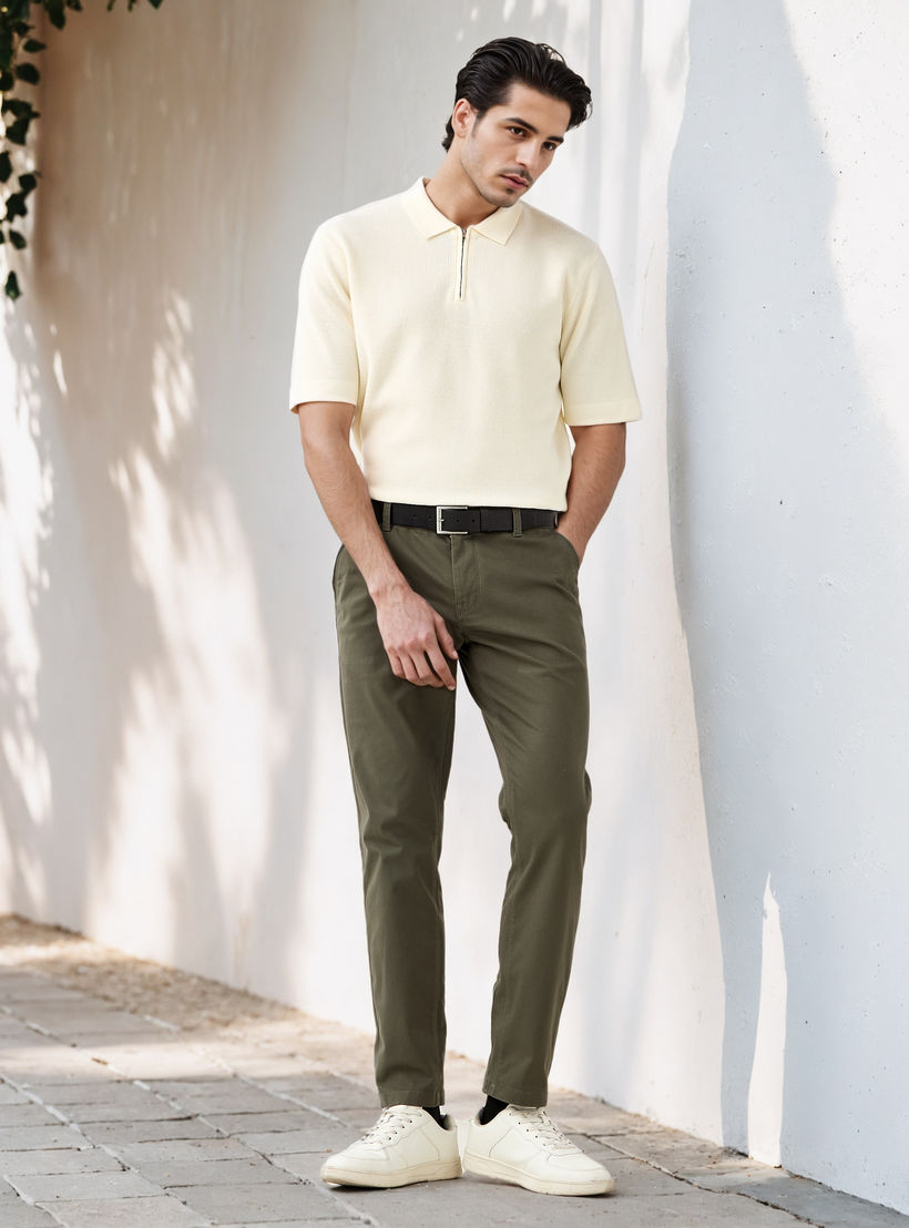 تيشيرت بولو بارز الملمس بنصف سحّاب-men-clothing-sweatersandpullovers-image-3