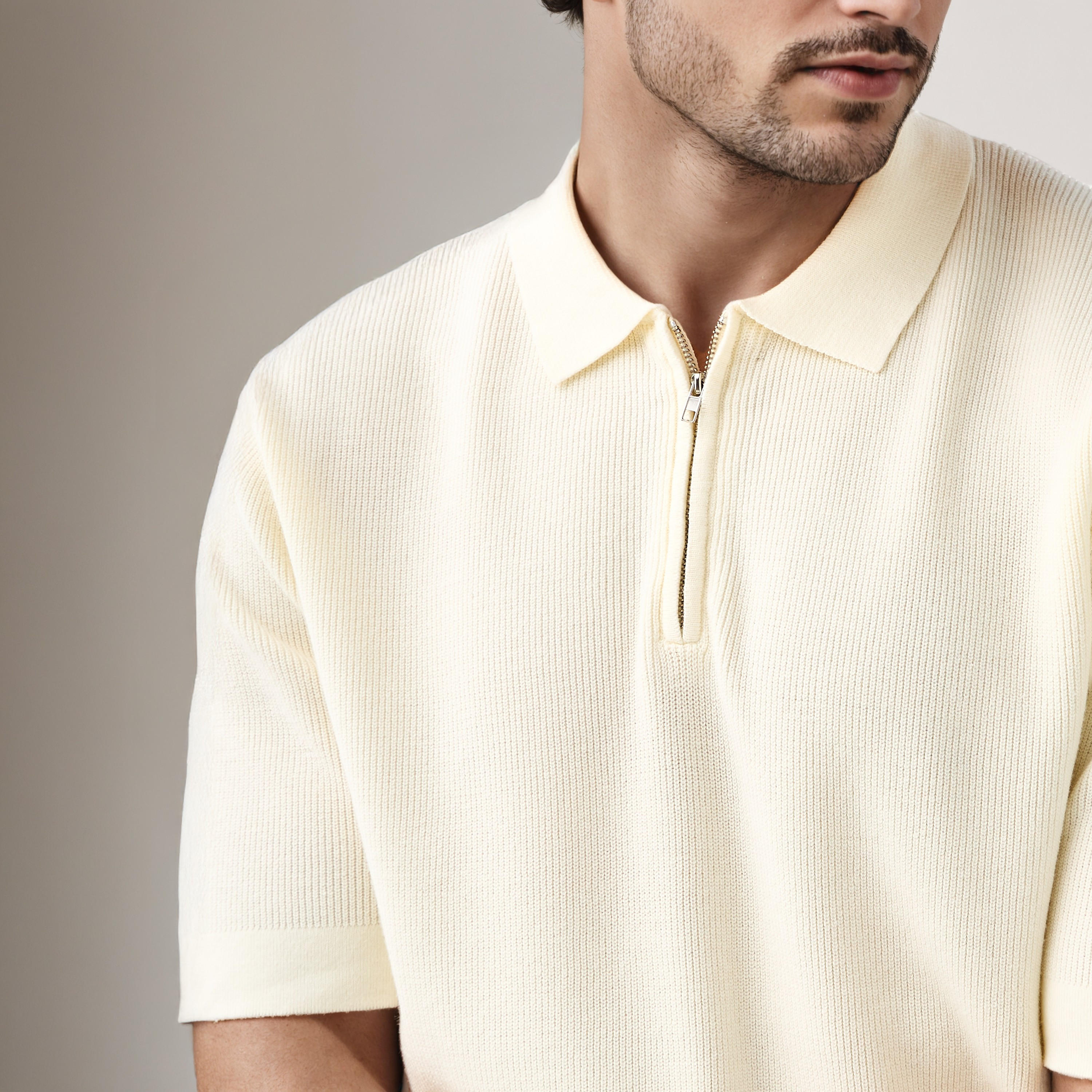 تيشيرت بولو بارز الملمس بنصف سحّاب-men-clothing-sweatersandpullovers-image-6