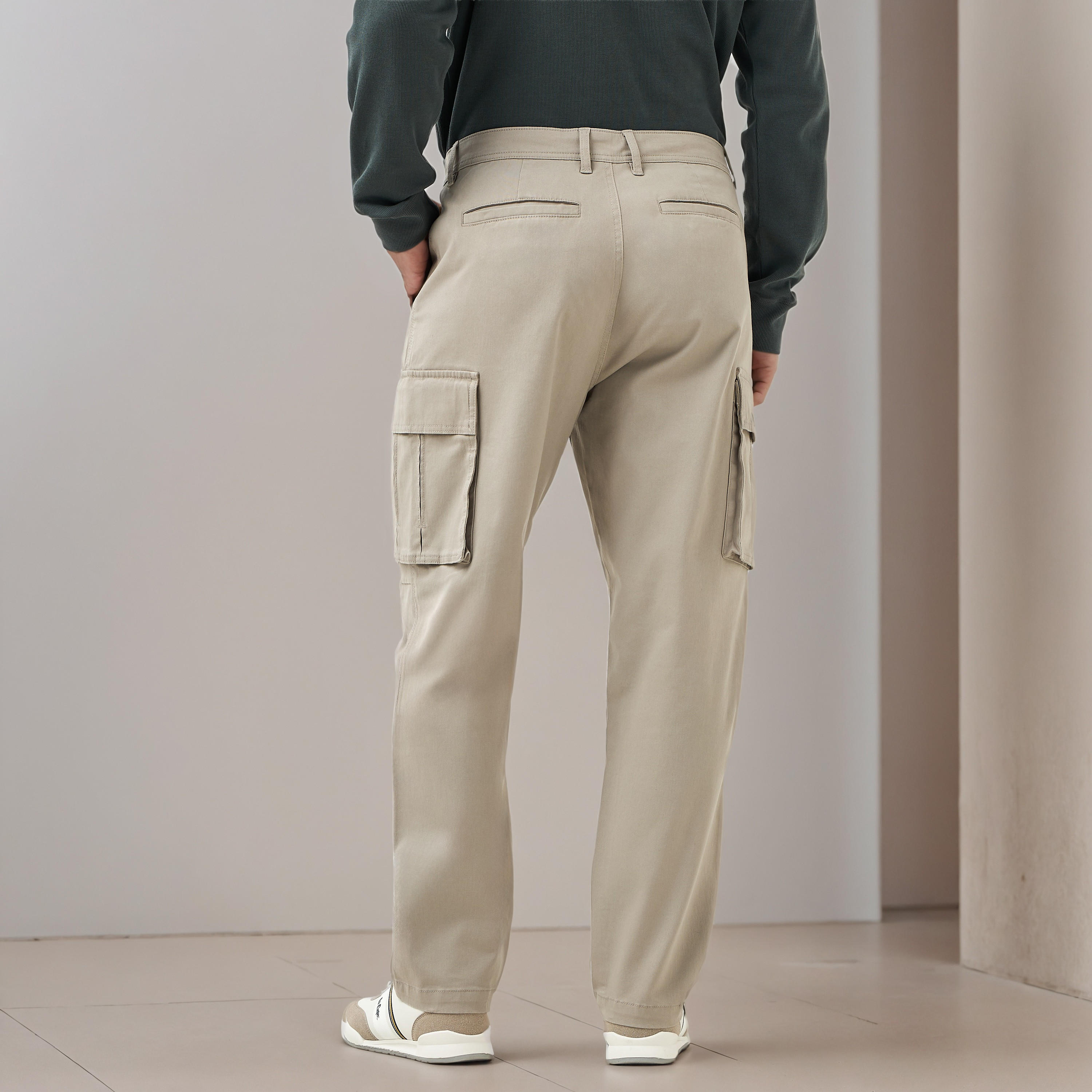 Regular Fit Twill Cargo Pants-men-clothing-bottoms-trousersandchinos-trousers-image-3