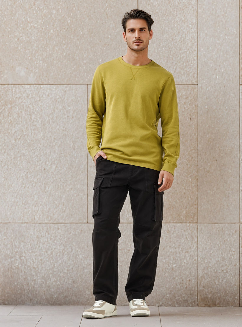 بنطلون كارجو تويل بقصة عادية-men-clothing-bottoms-trousersandchinos-trousers-image-2