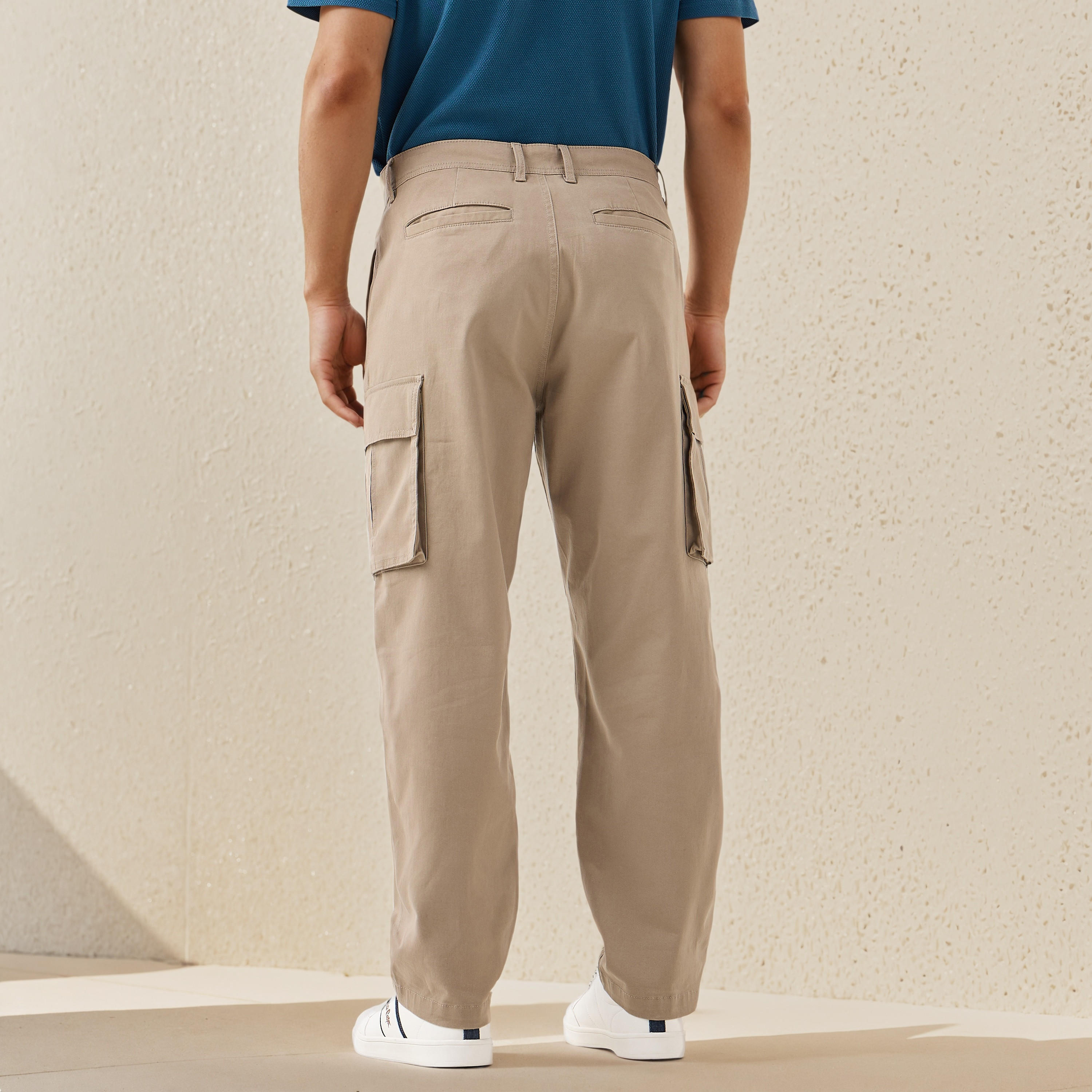 Regular Fit Twill Cargo Pants-men-clothing-bottoms-trousersandchinos-trousers-image-3