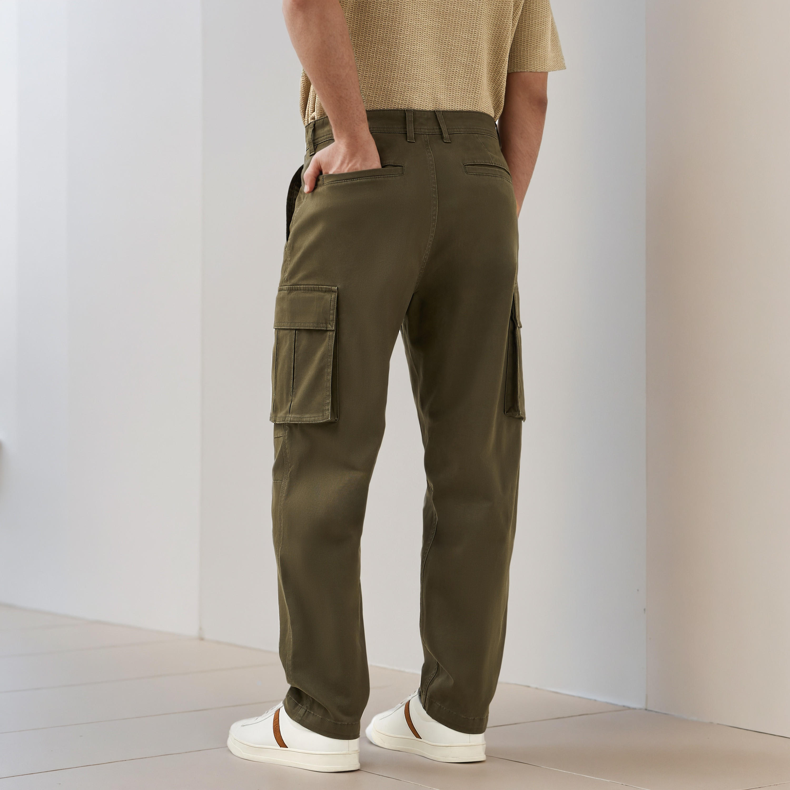 Regular Fit Twill Cargo Pants-men-clothing-bottoms-trousersandchinos-trousers-image-3
