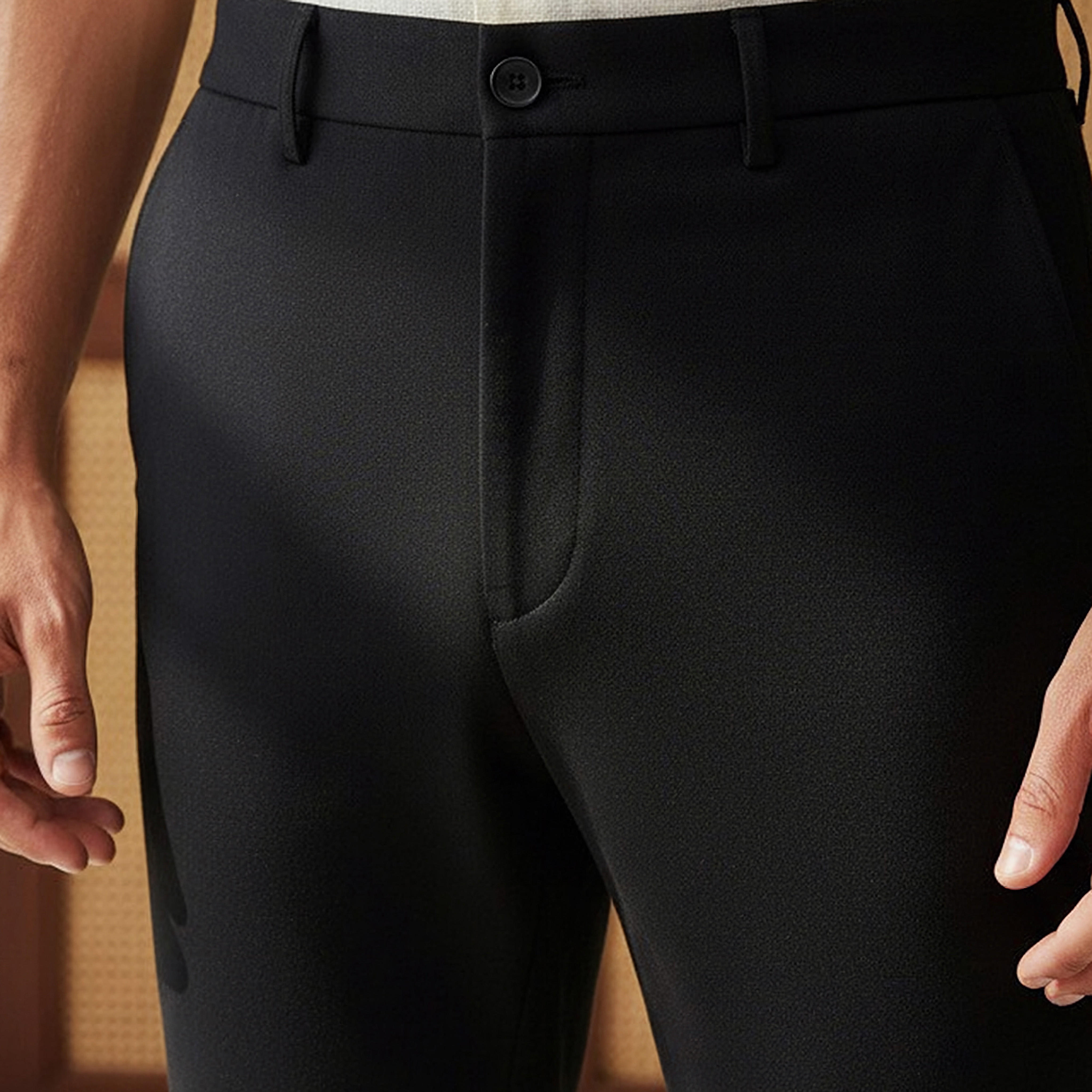 Men's Regular Fit Flexi Waist Trousers-men-clothing-bottoms-trousersandchinos-trousers-image-4