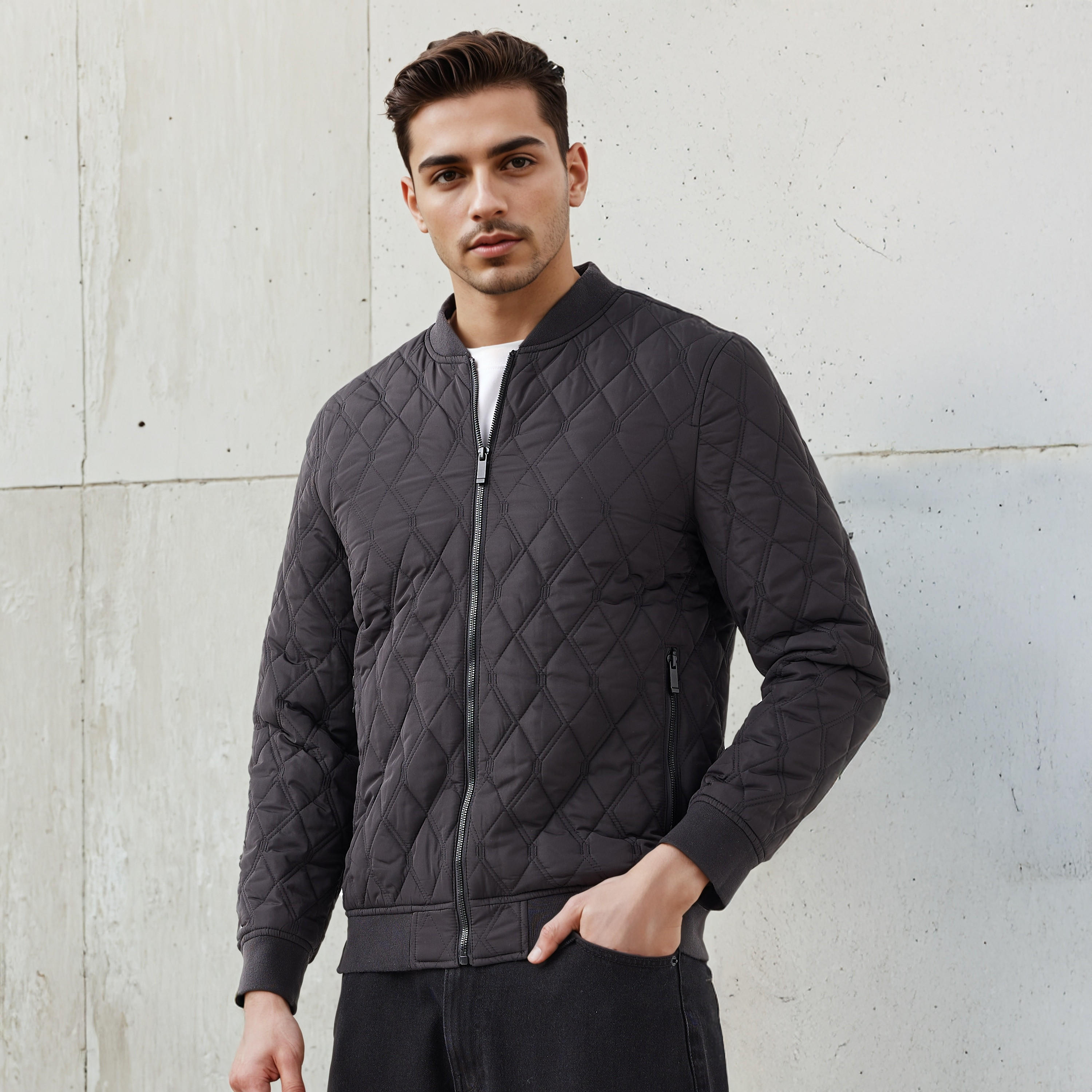 Men Regular Fit Quilted Bomber Jacket-men-clothing-jacketsandblazers-jackets-image-1
