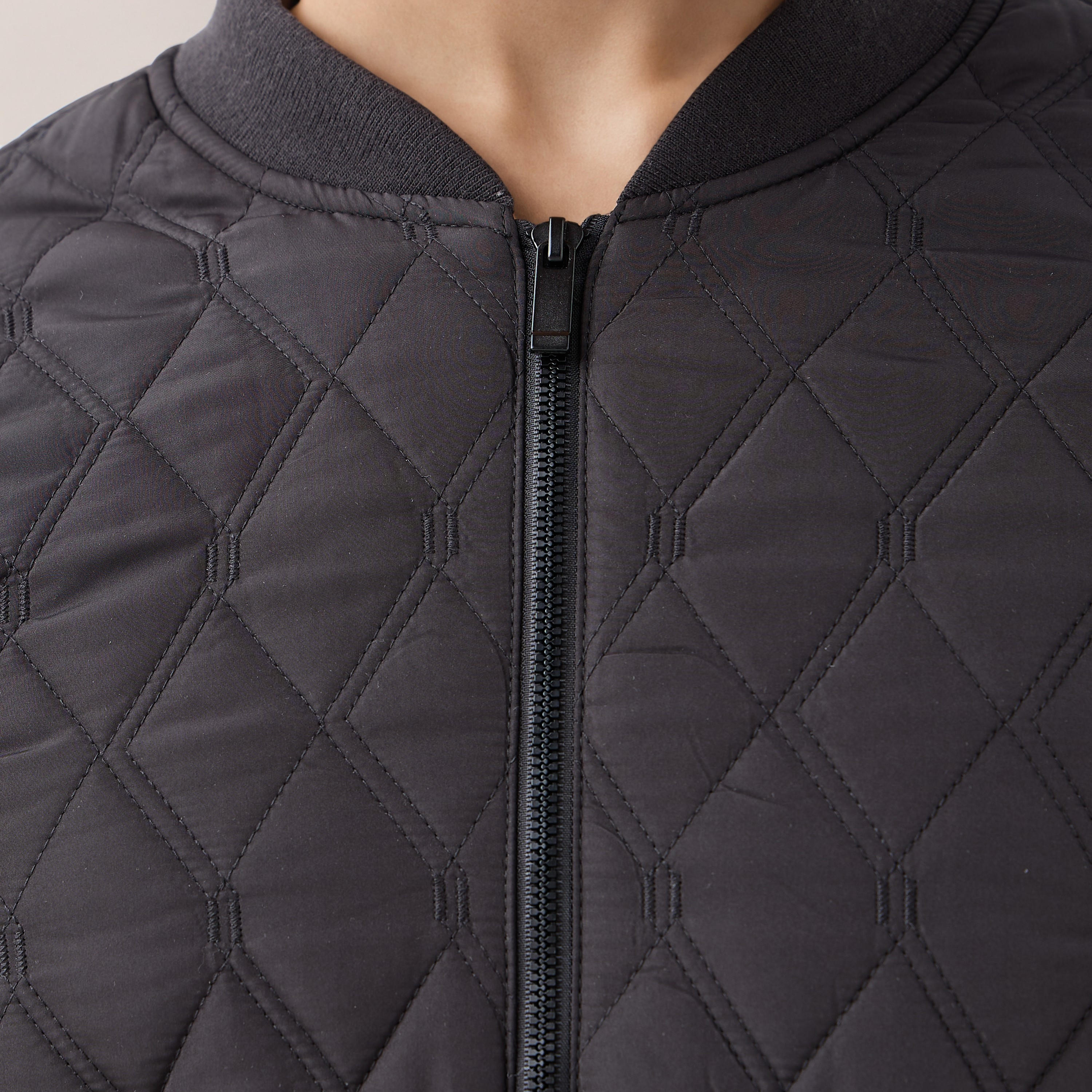 Men Regular Fit Quilted Bomber Jacket-men-clothing-jacketsandblazers-jackets-image-5