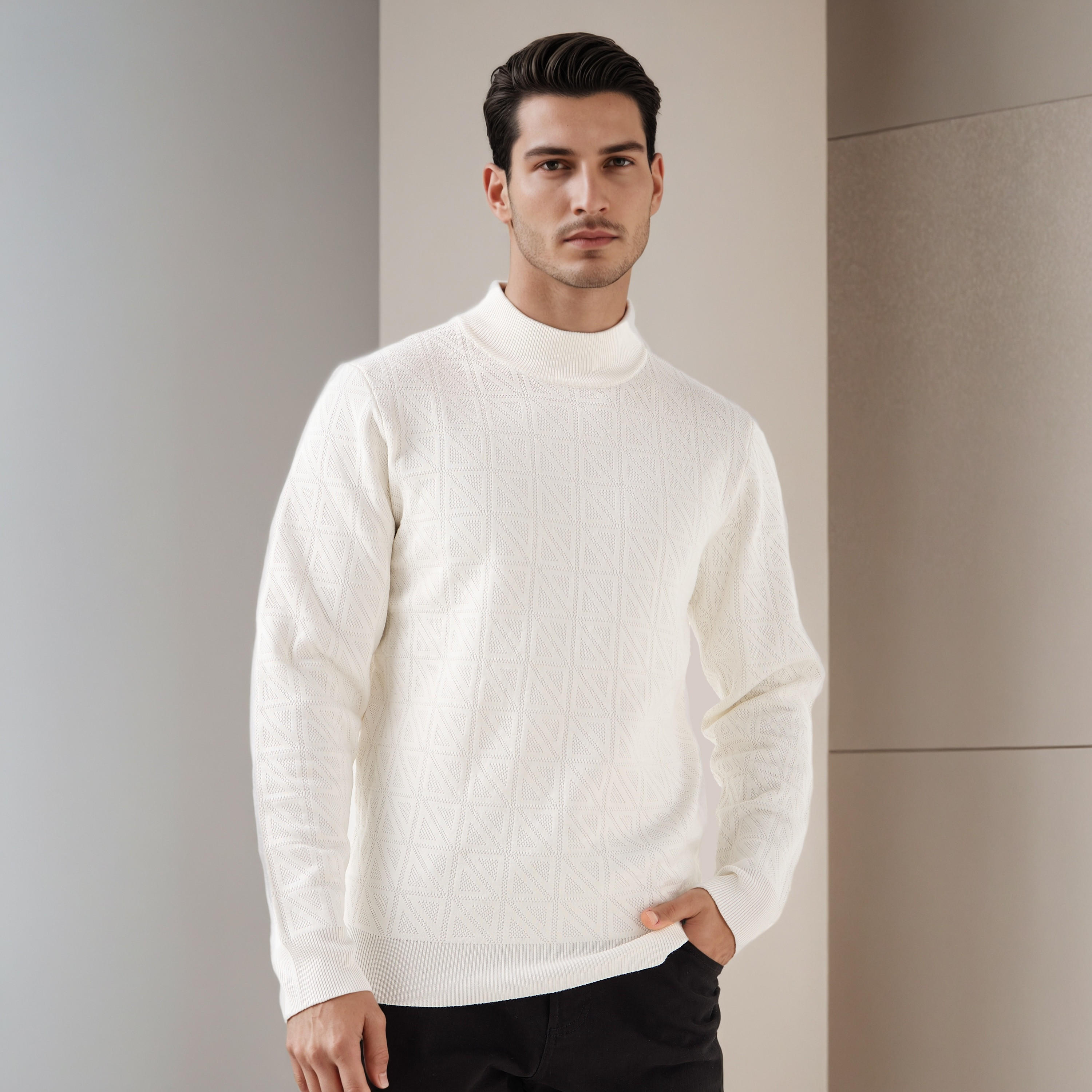 كنزة بارزة الملمس بأكمام طويلة-men-clothing-sweatersandpullovers-image-5