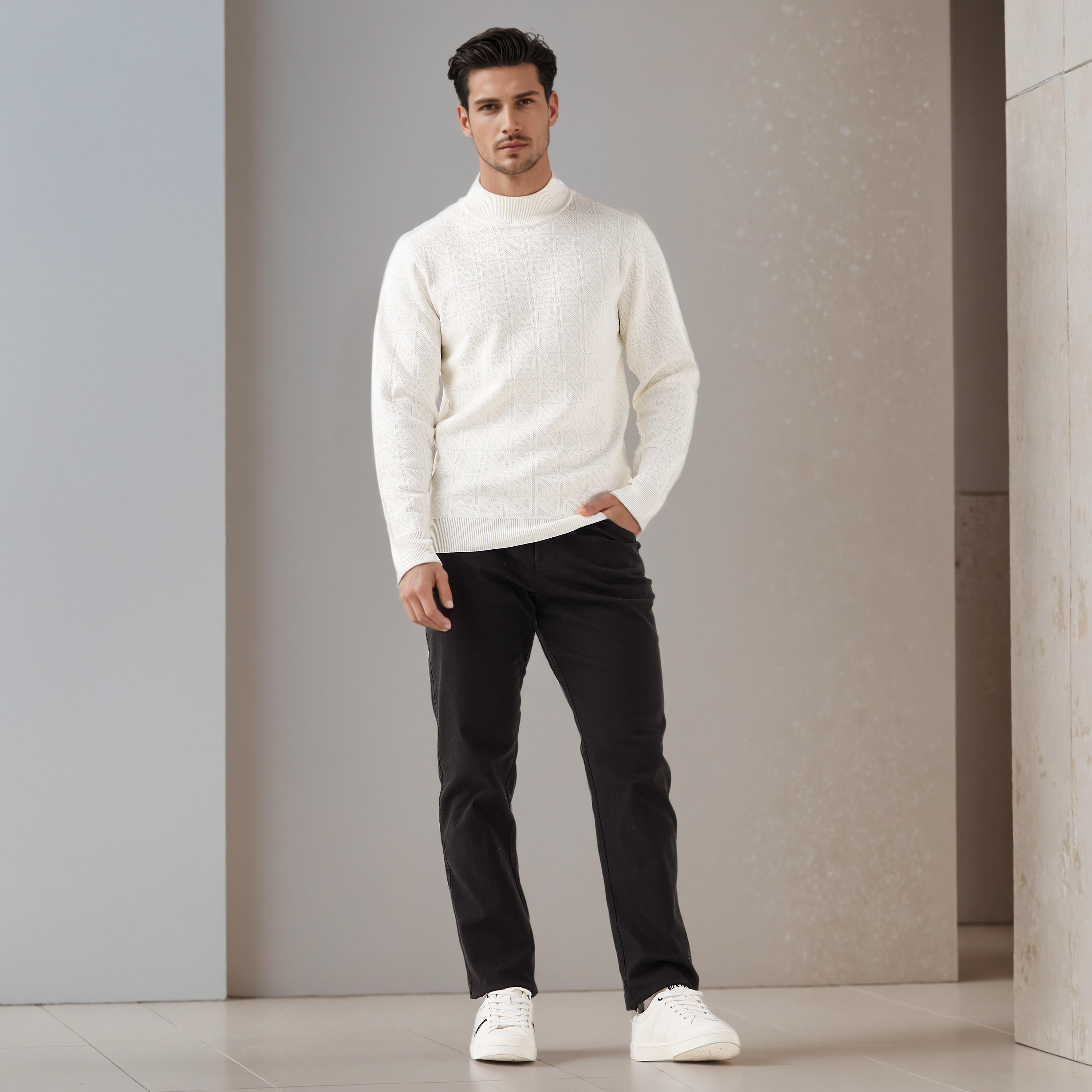 كنزة بارزة الملمس بأكمام طويلة-men-clothing-sweatersandpullovers-image-4