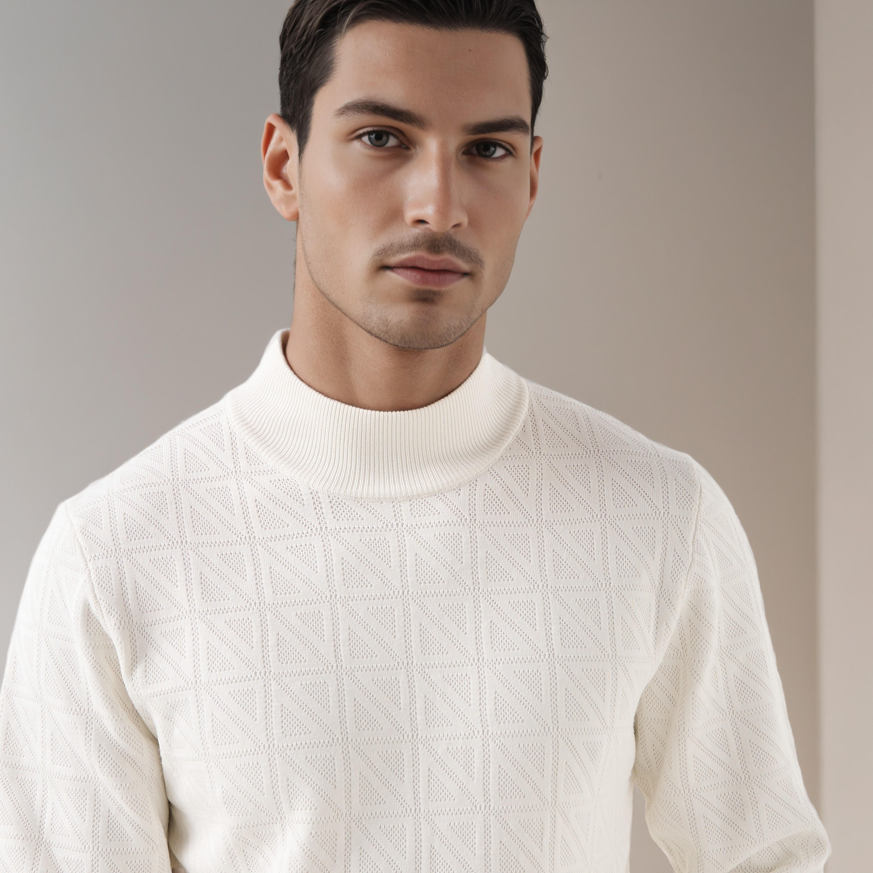 كنزة بارزة الملمس بأكمام طويلة-men-clothing-sweatersandpullovers-image-1