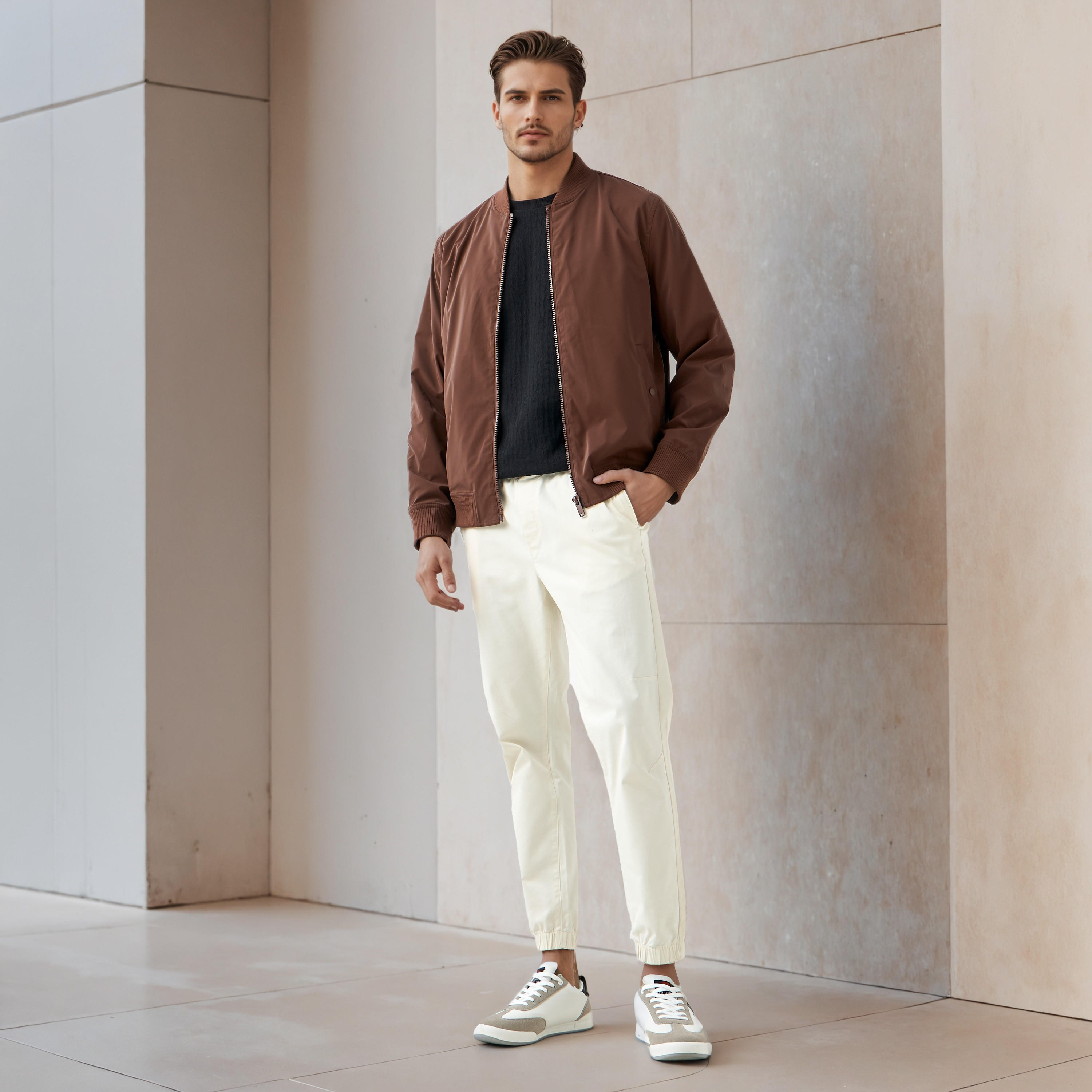 Men Regular Fit Bomber Jacket-men-clothing-jacketsandblazers-jackets-image-2