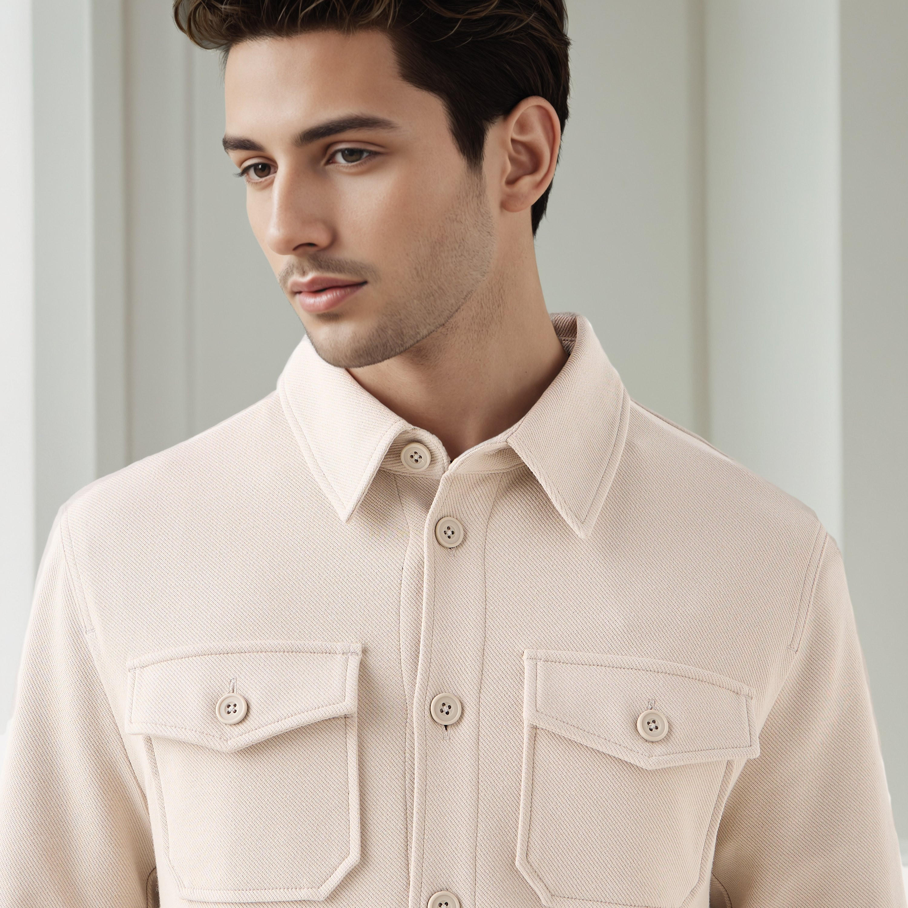 Men's Regular Fit Collared Pocket Shacket-men-clothing-jacketsandblazers-jackets-image-4