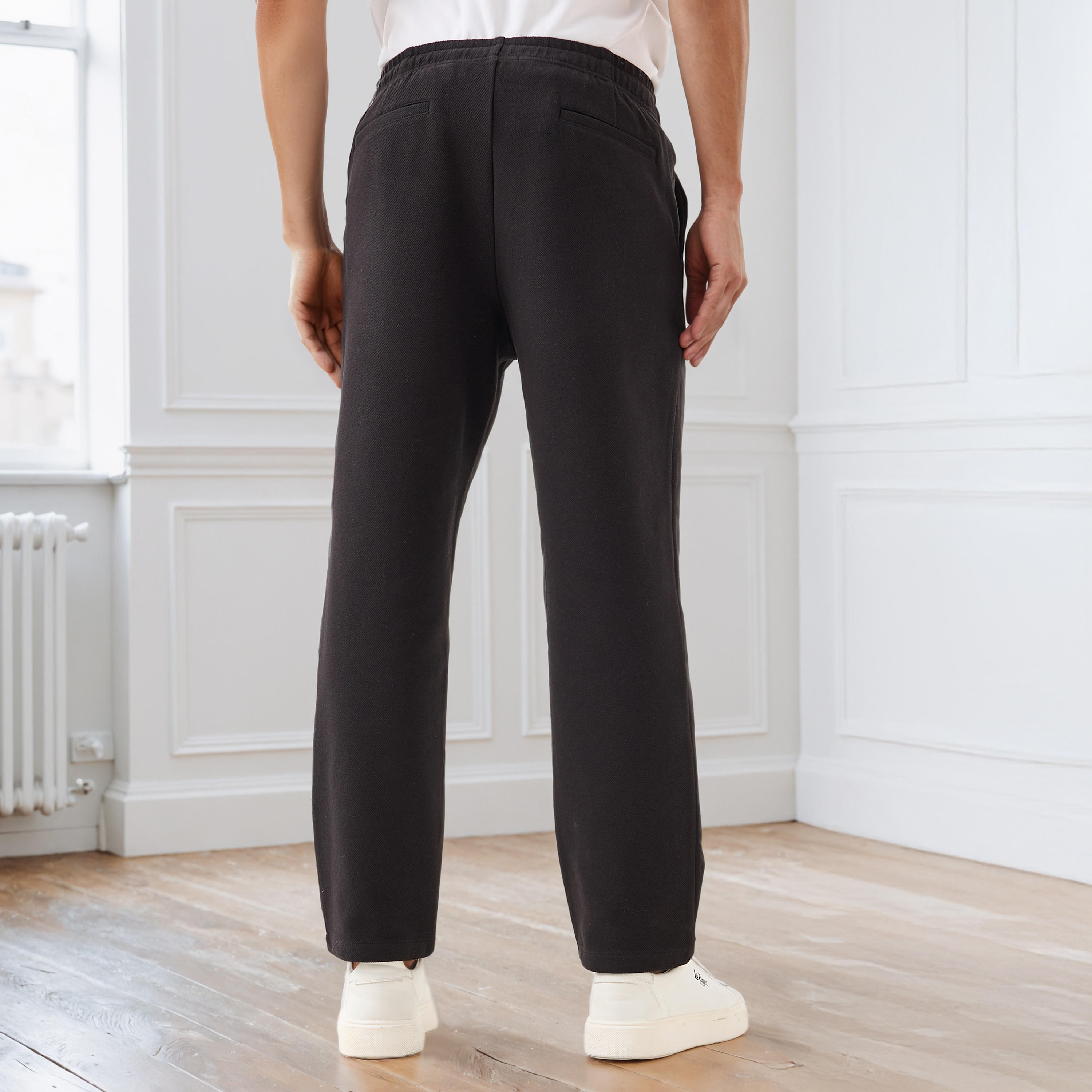 Men Regular Fit Flexi Waist Pants with Pockets-men-clothing-bottoms-joggers-image-3