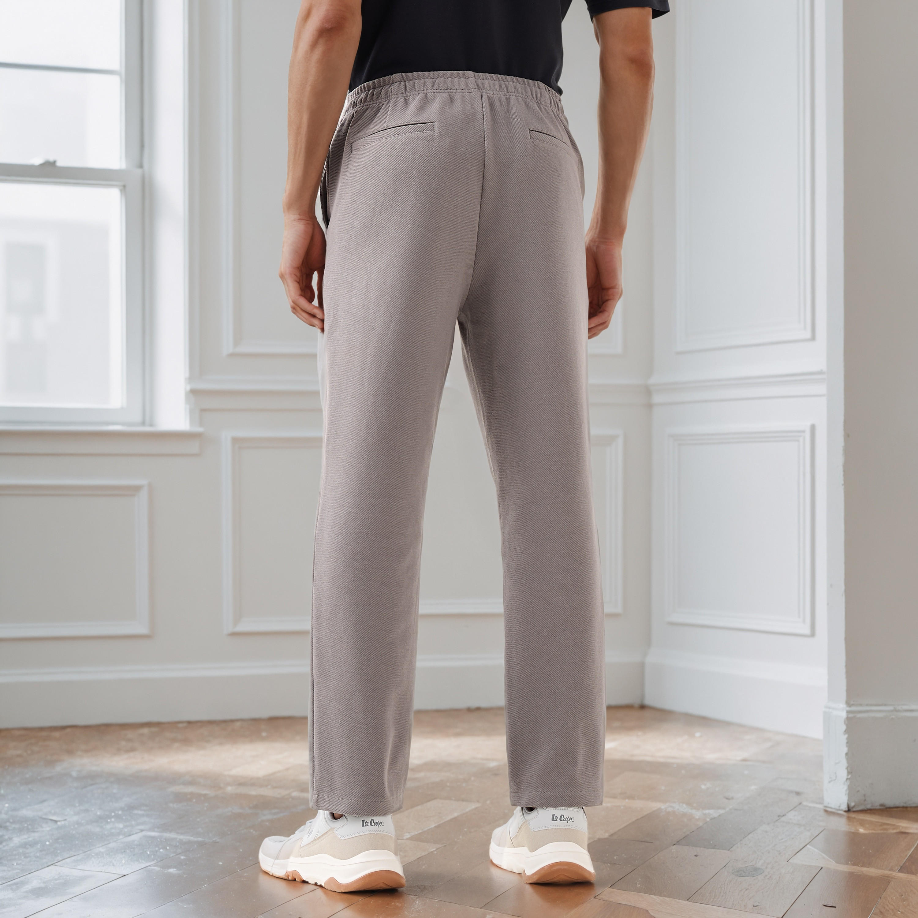 Men Regular Fit Flexi Waist Pants with Pockets-men-clothing-bottoms-joggers-image-3