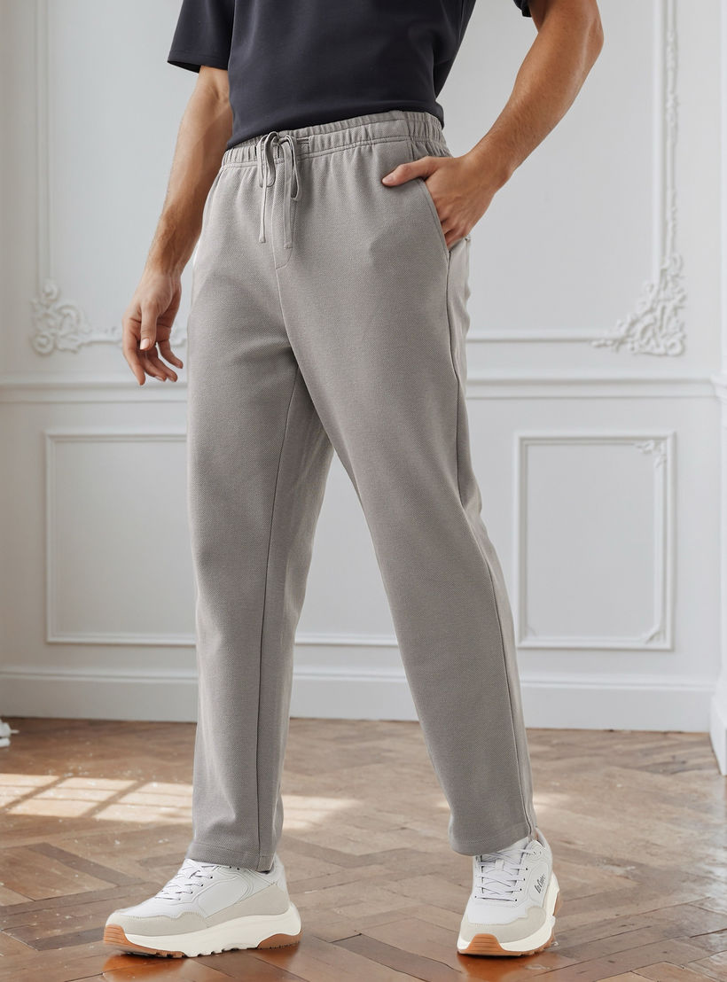 بنطلون رجالي بخصر مرن وقصة عادية وجيوب-men-clothing-bottoms-joggers-image-4