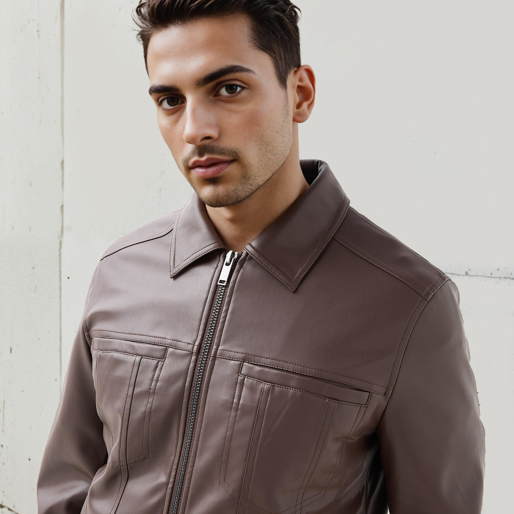 جاكيت بايكر رجالي بسحاب وقصة عادية-men-clothing-jacketsandblazers-jackets-image-2