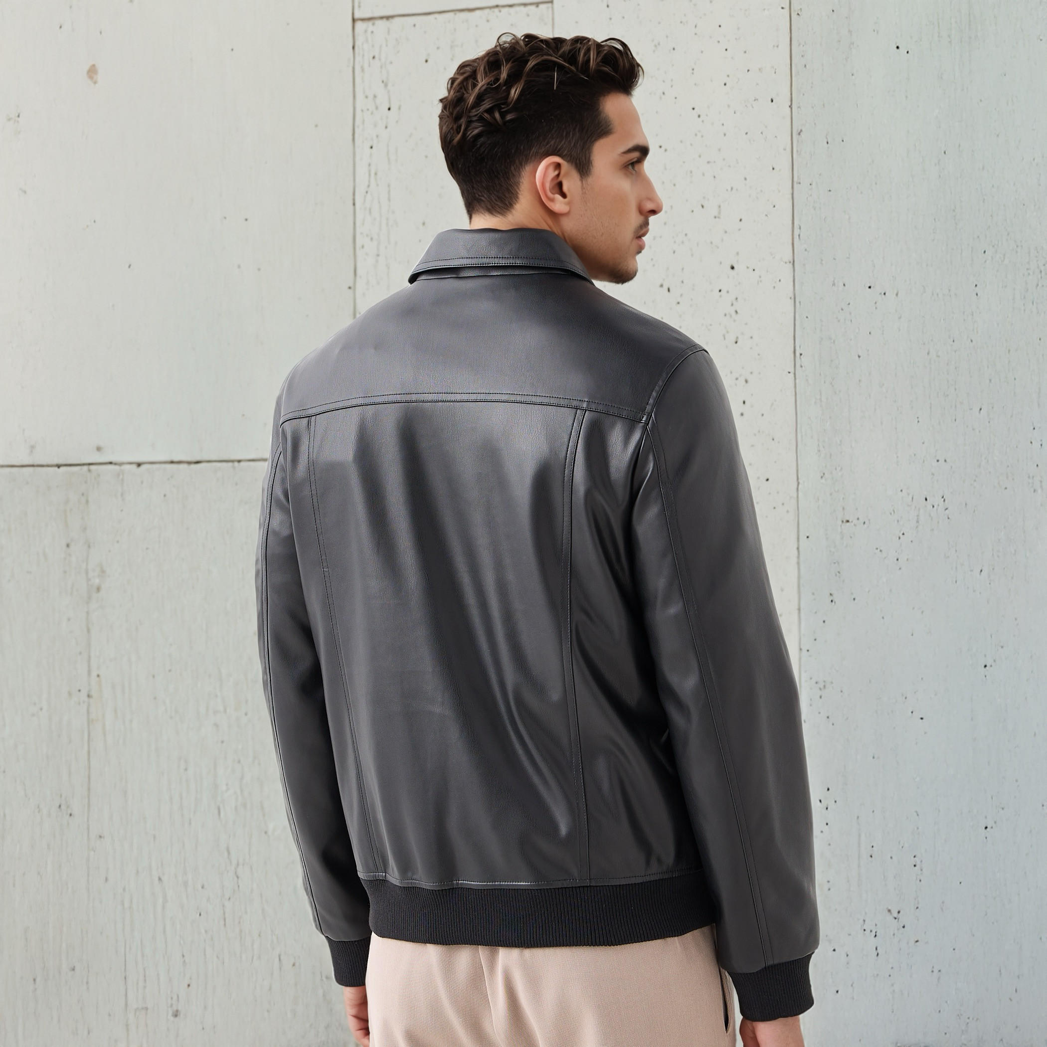 Men Regular Fit Zip Through Biker Jacket-men-clothing-jacketsandblazers-jackets-image-3