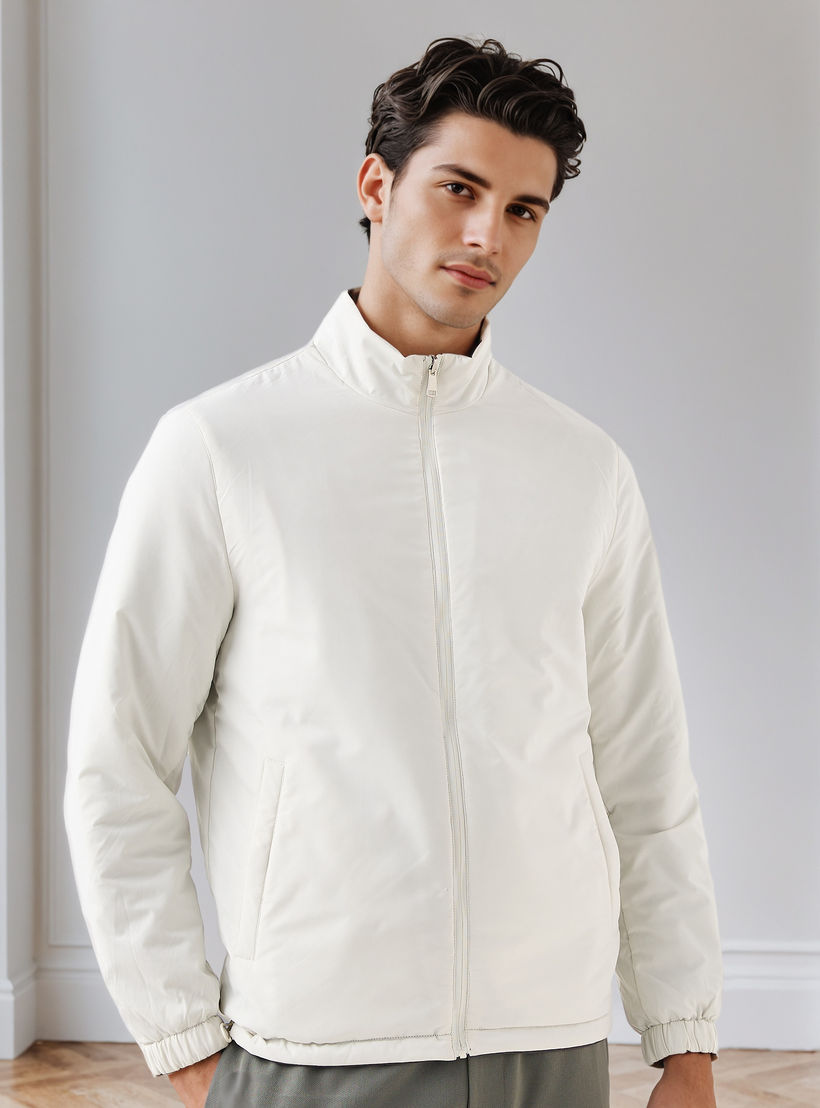 جاكيت رجالي على الوجهين بقصة عادية وياقة عالية-men-clothing-jacketsandblazers-jackets-image-2