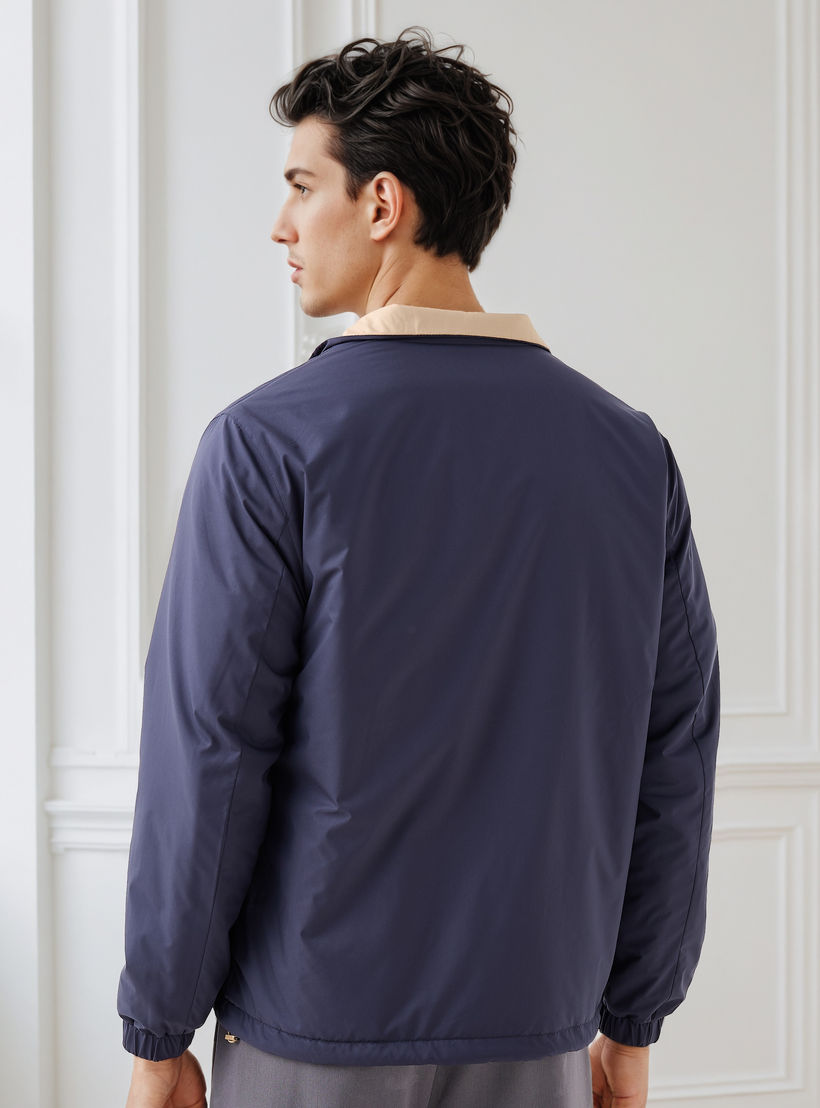 جاكيت رجالي على الوجهين بقصة عادية وياقة عالية-men-clothing-jacketsandblazers-jackets-image-3
