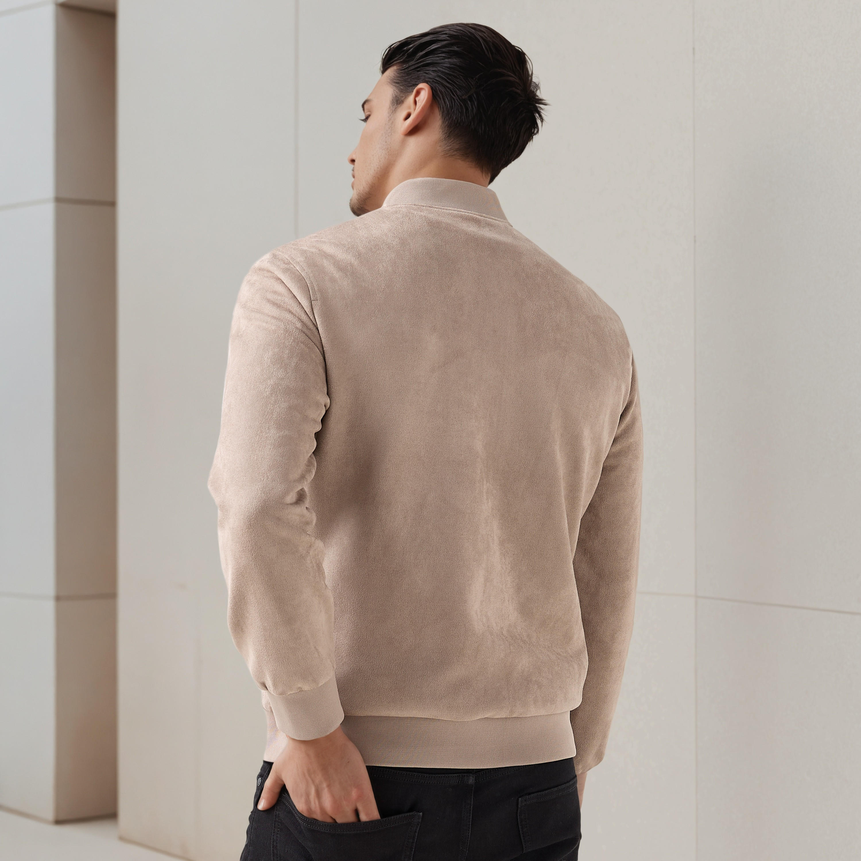 Men Regular Fit Mandarin Collar Bomber Jacket-men-clothing-jacketsandblazers-jackets-image-3