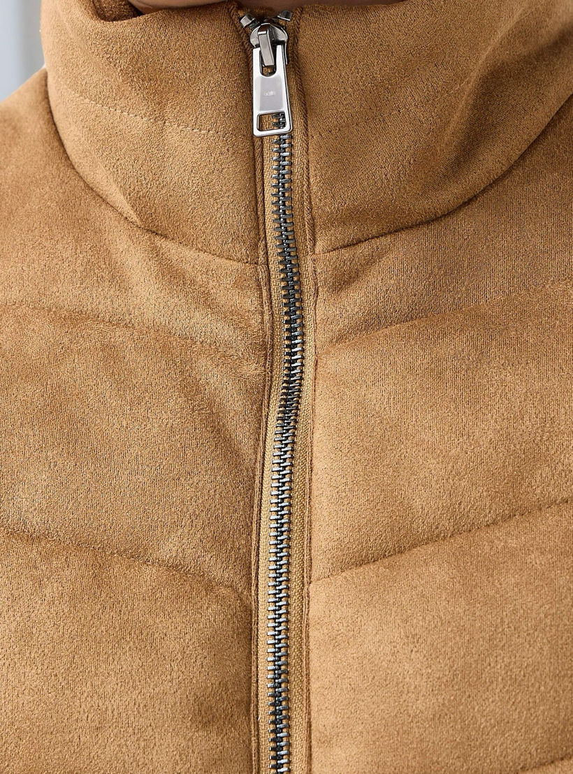 Men Regular Fit Suede High Neck Sleeveless Jacket-men-clothing-jacketsandblazers-jackets-image-4